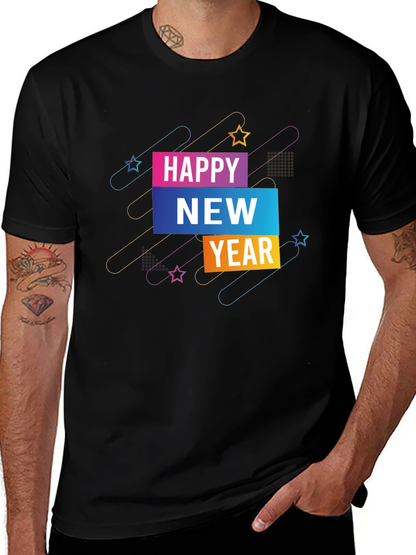 Happy New Year Graphic Tee - Stylish Celebration Shirt