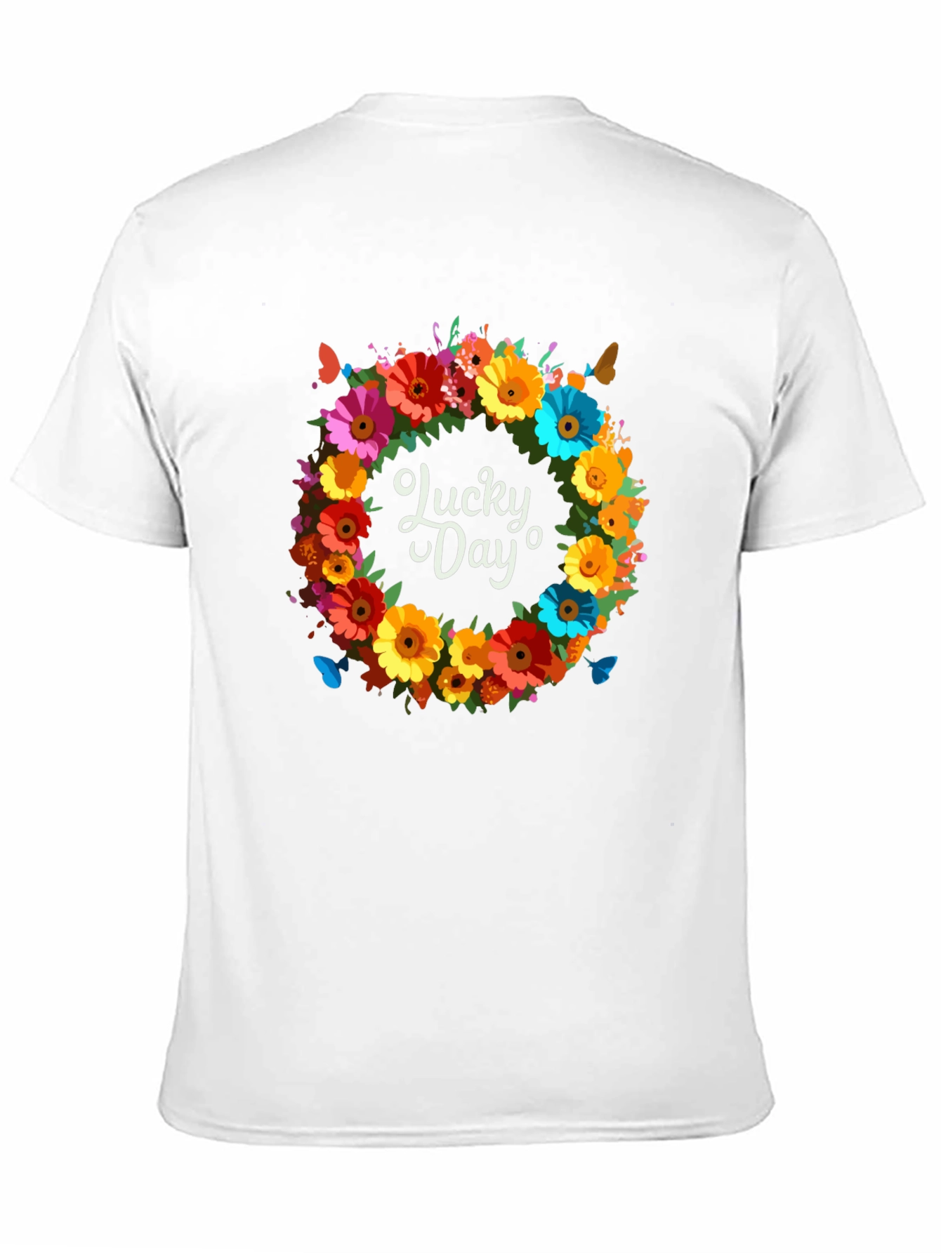 Lucky Day Floral Wreath Graphic Tee