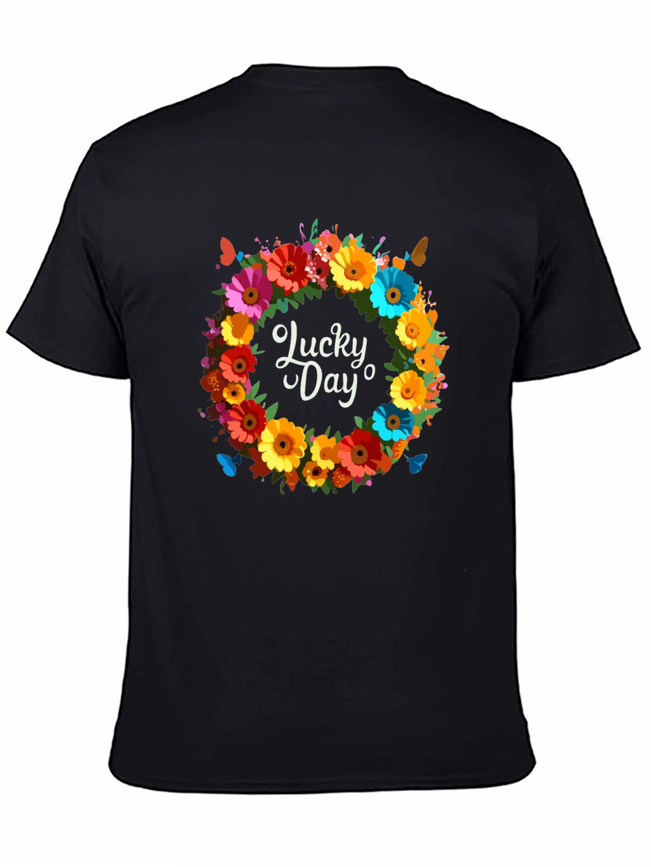 Lucky Day Floral Wreath Graphic Tee