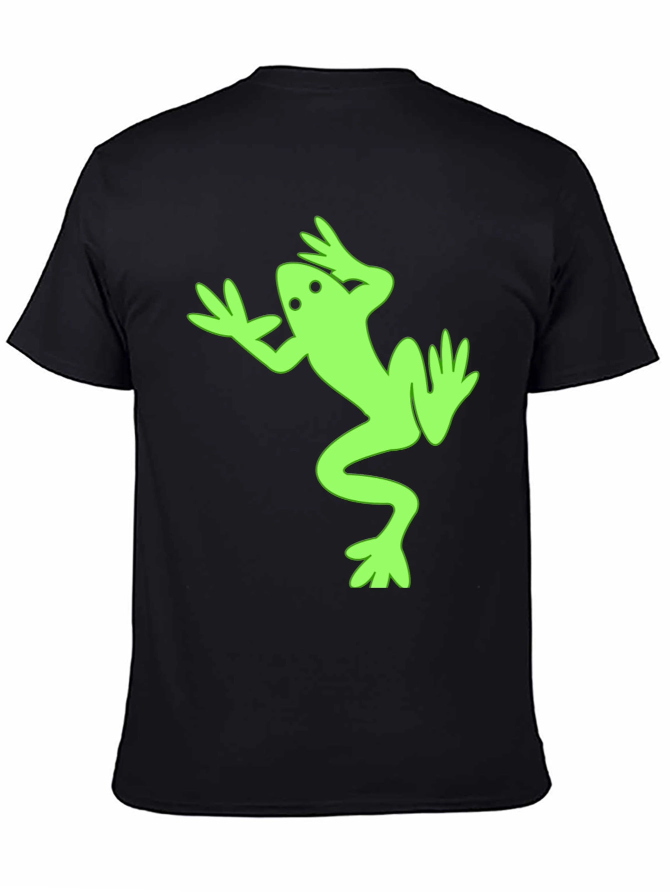 Frog Graphic Tee - Black Cotton Casual Top