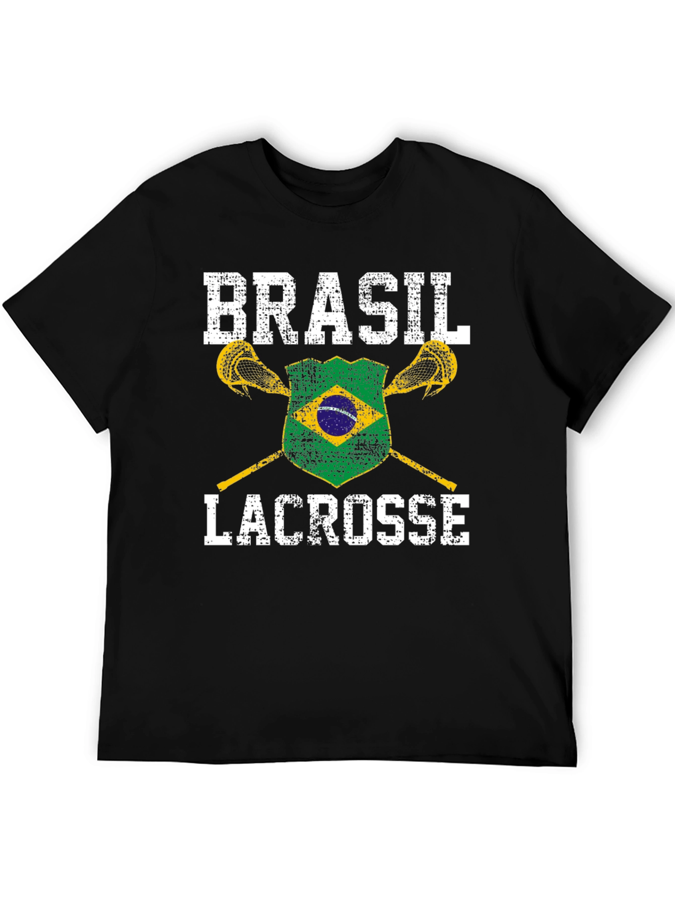 Brasil Lacrosse T-Shirt - Brazilian Flag Sports Tee
