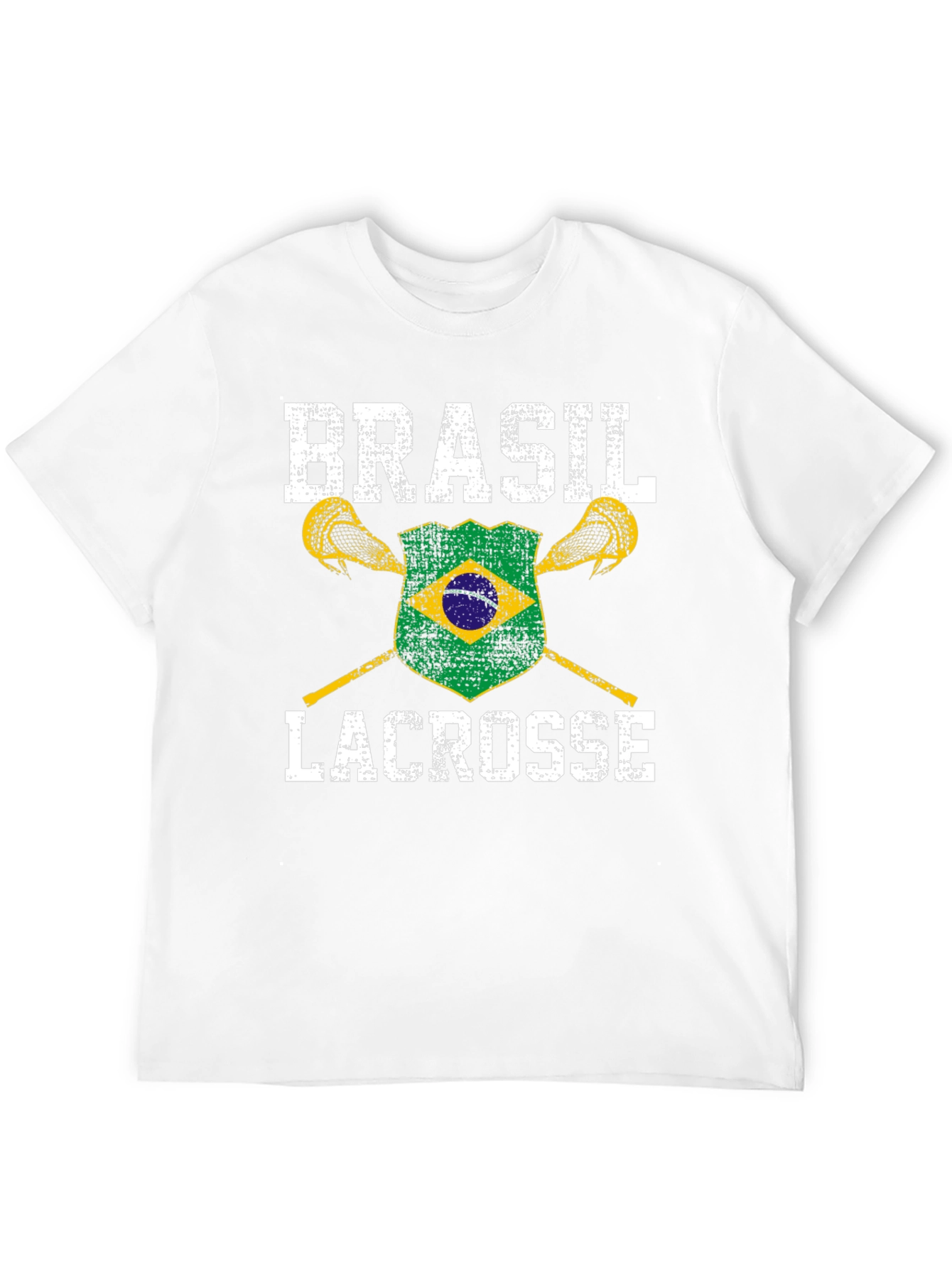 Brasil Lacrosse T-Shirt - Brazilian Flag Sports Tee