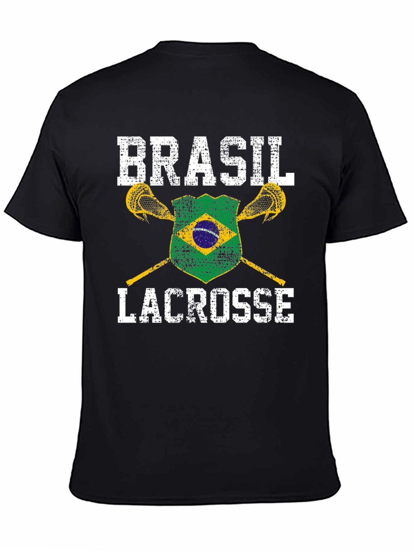 Brasil Lacrosse T-Shirt - Brazilian Flag Sports Tee