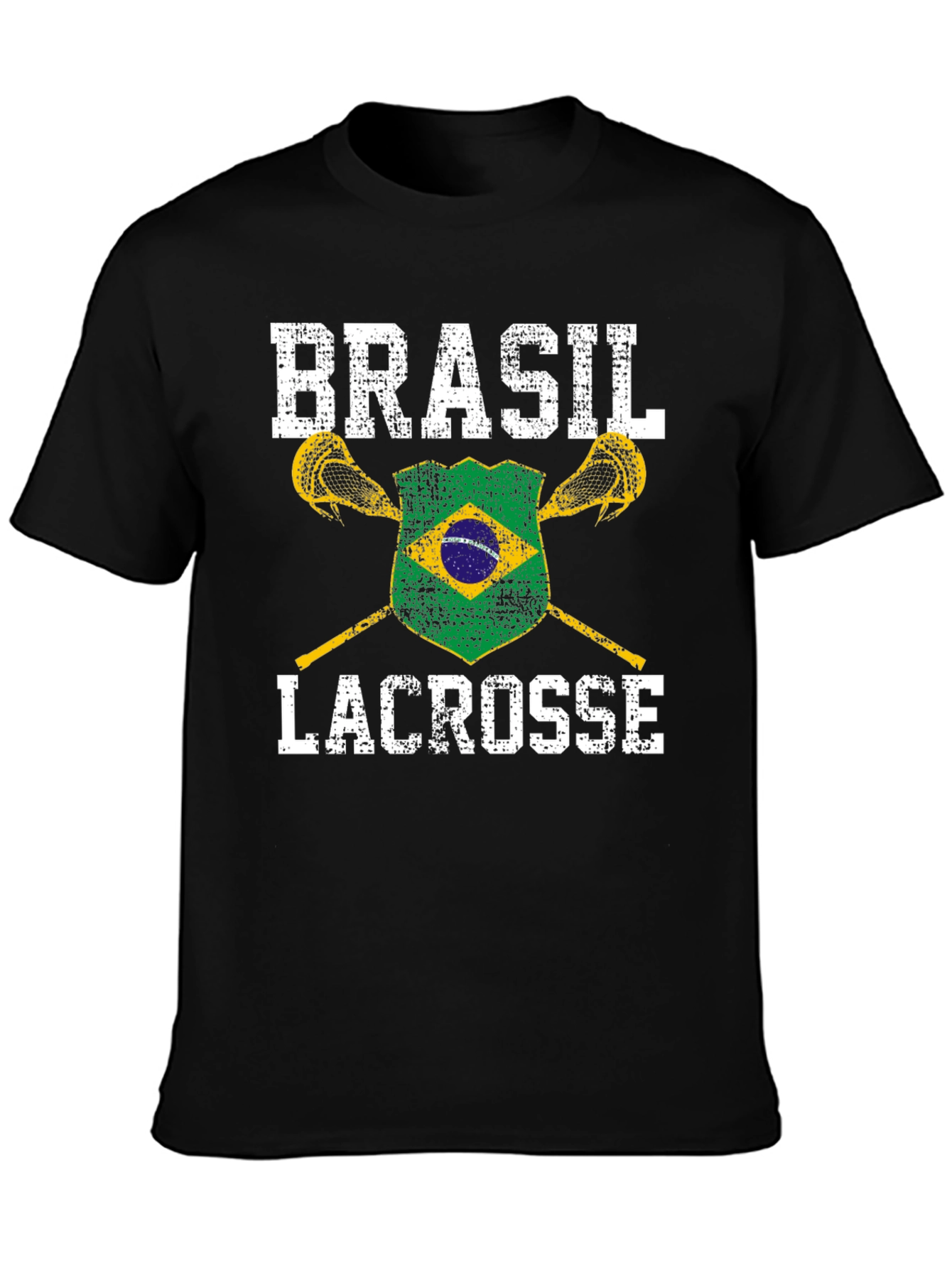 Brasil Lacrosse T-Shirt - Brazilian Flag Sports Tee