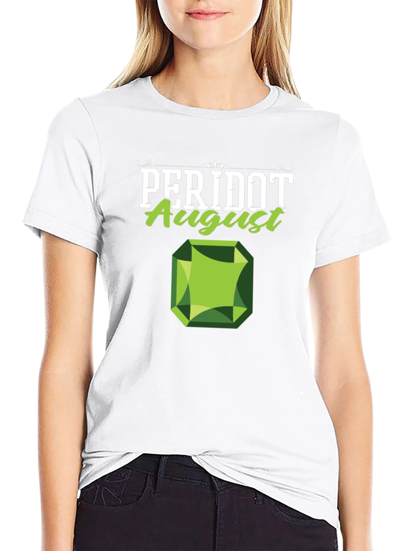 Peridot August Birthstone Graphic T-Shirt