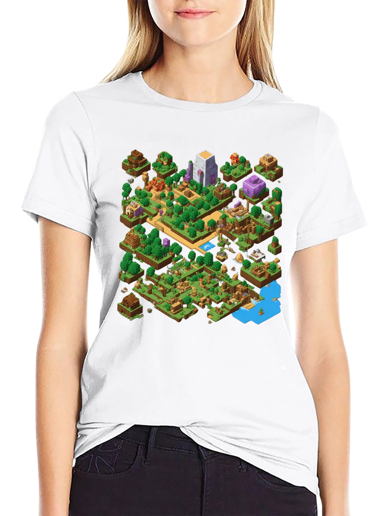 Isometric Gaming T-Shirt - Black Cotton