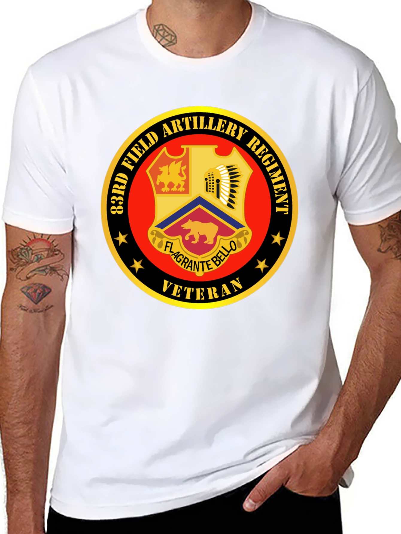 83rd Field Artillery Regiment Veteran Black T-Shirt