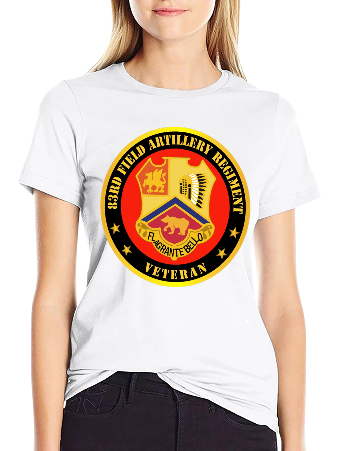 83rd Field Artillery Regiment Veteran Black T-Shirt