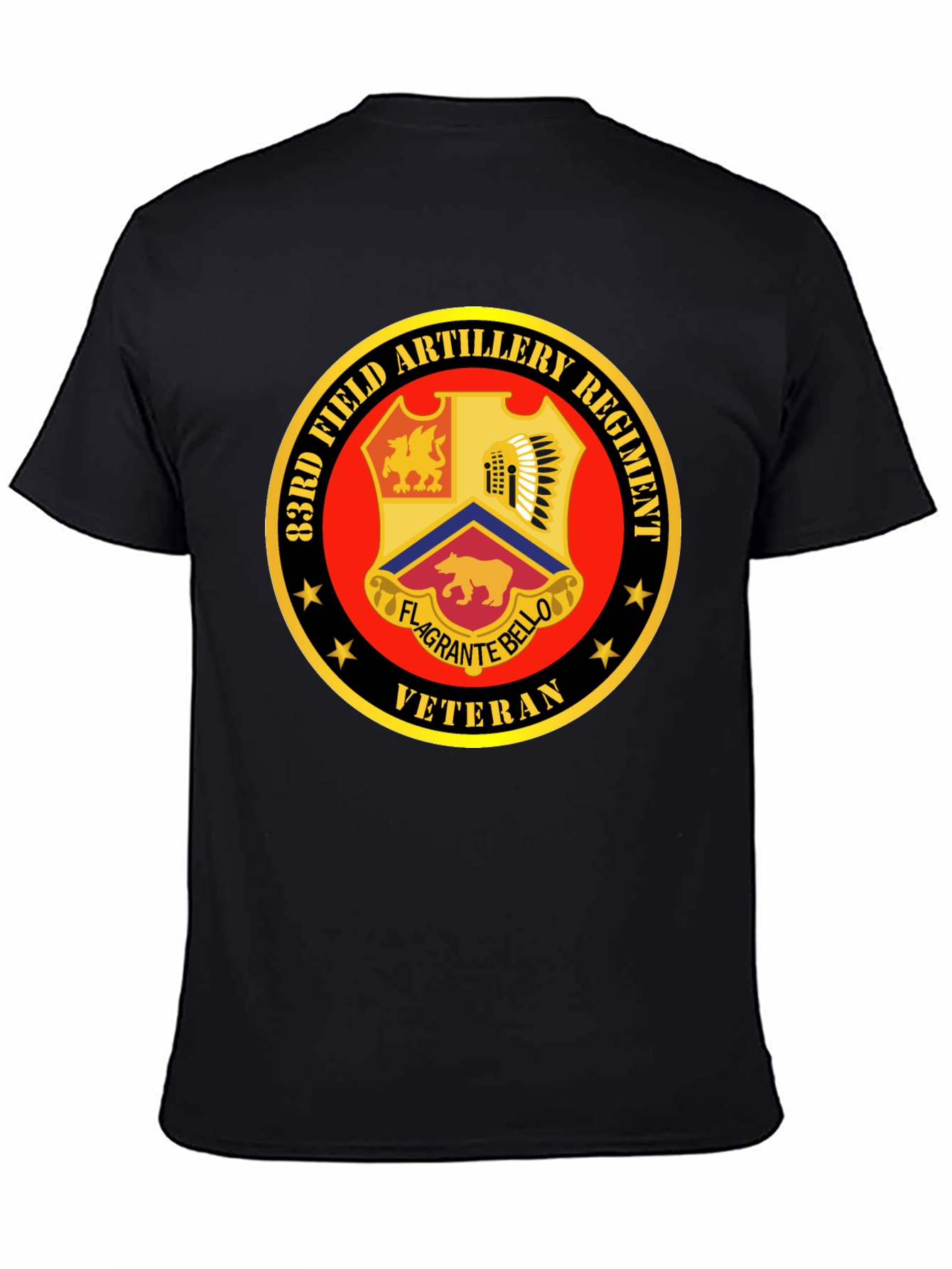 83rd Field Artillery Regiment Veteran Black T-Shirt
