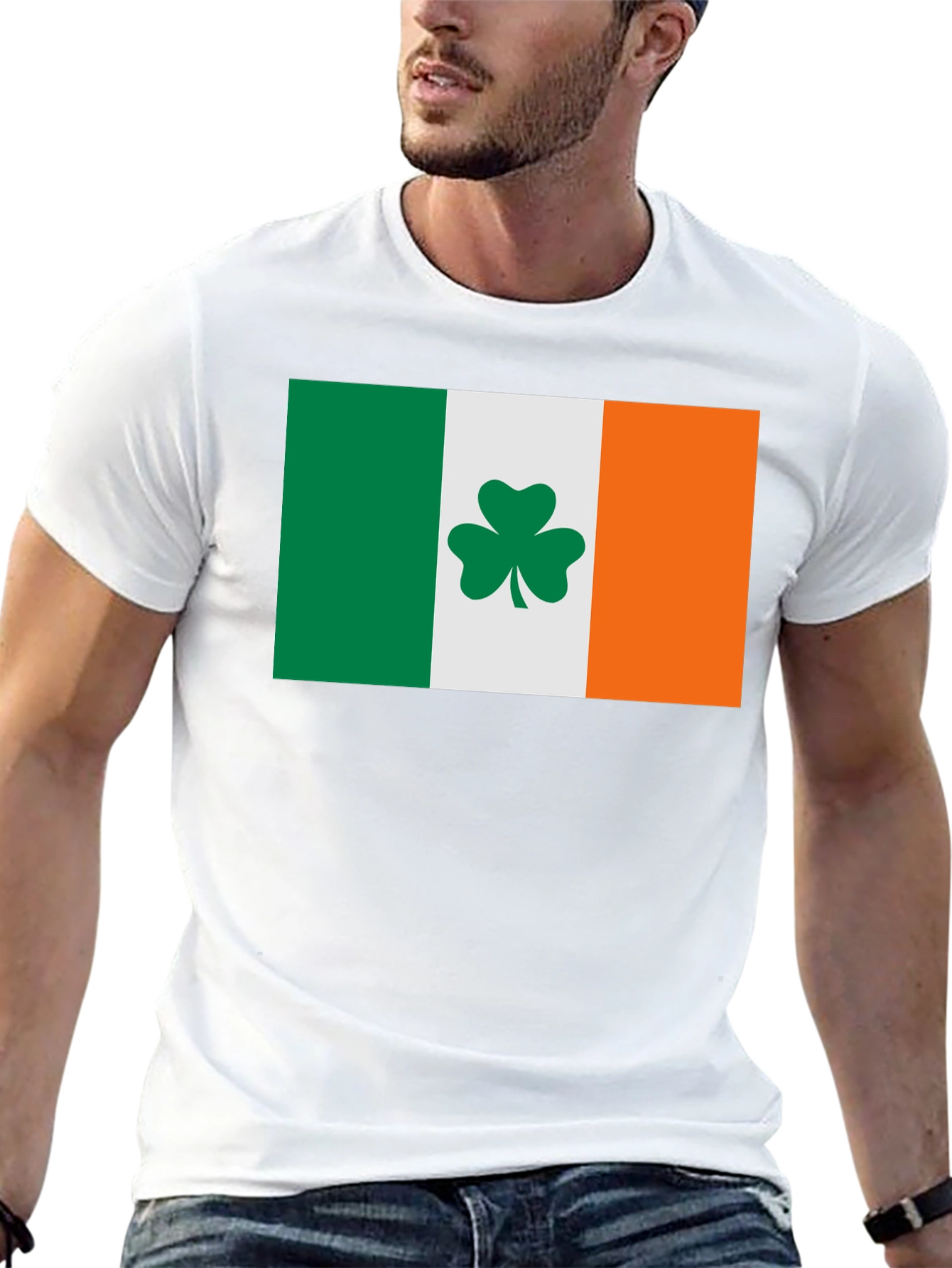 Irish Flag Shamrock T-Shirt - St. Patricks Day Tee
