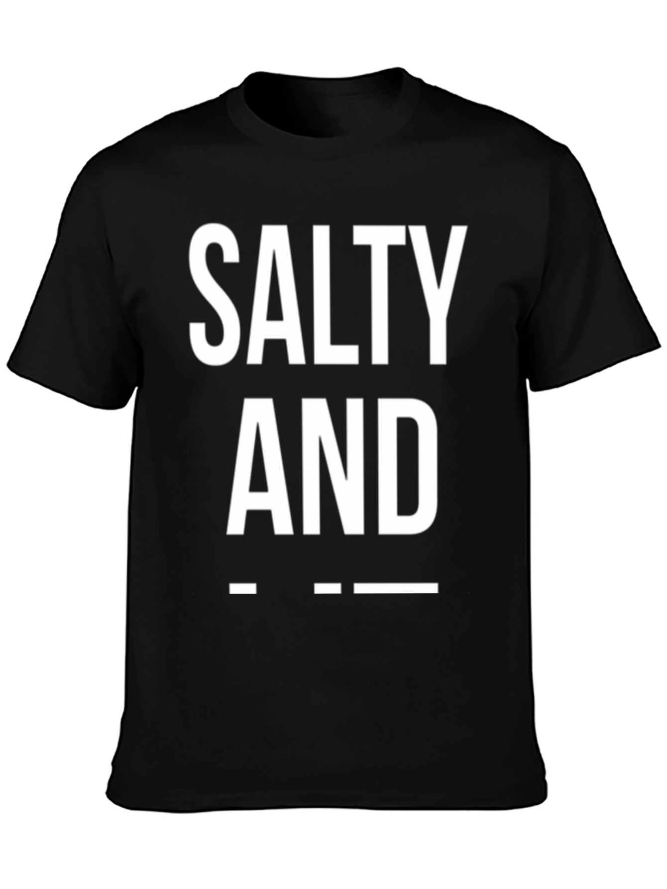 Salty and Sarcastic Graphic Tee - Black