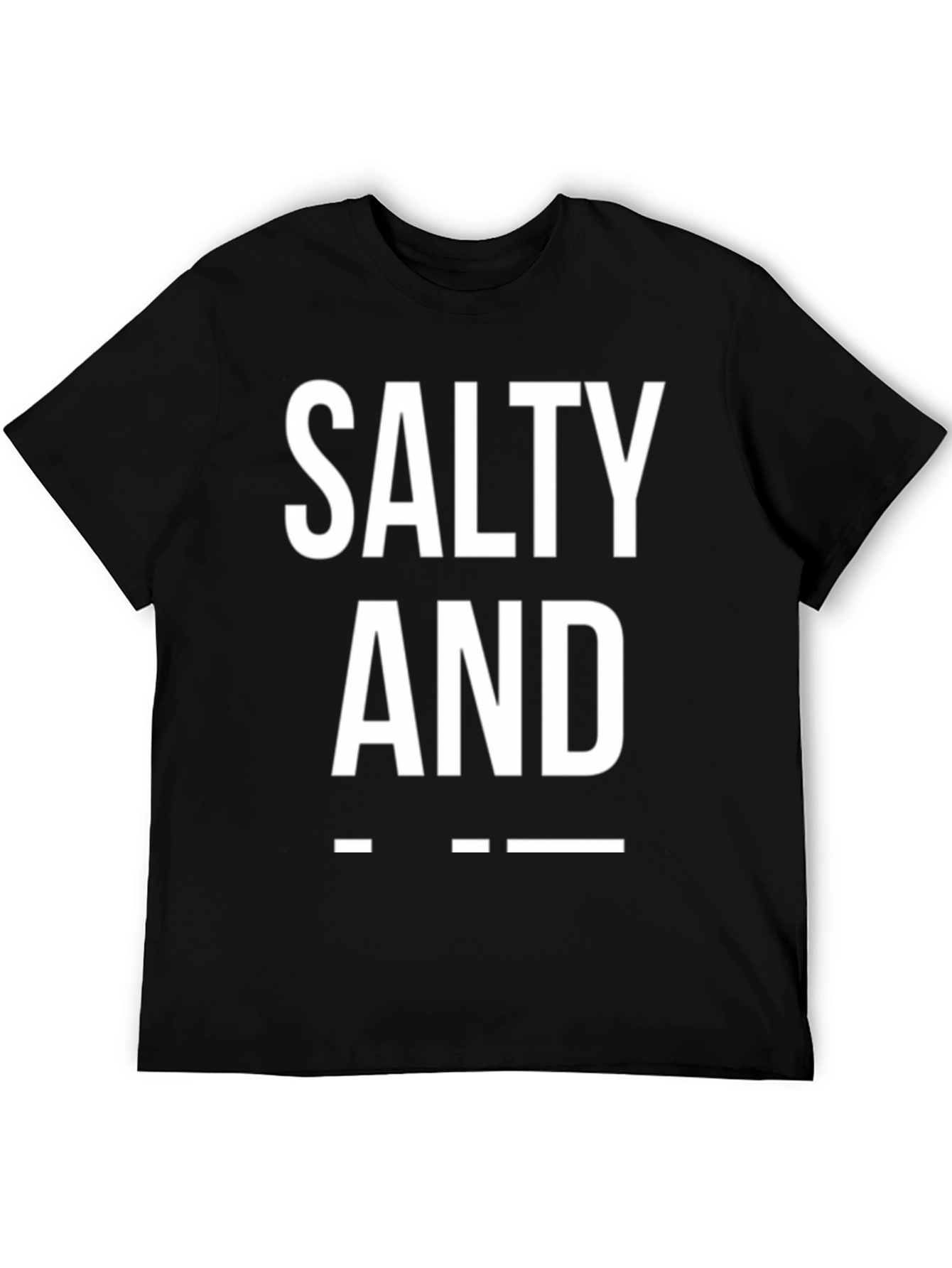Salty and Sarcastic Graphic Tee - Black