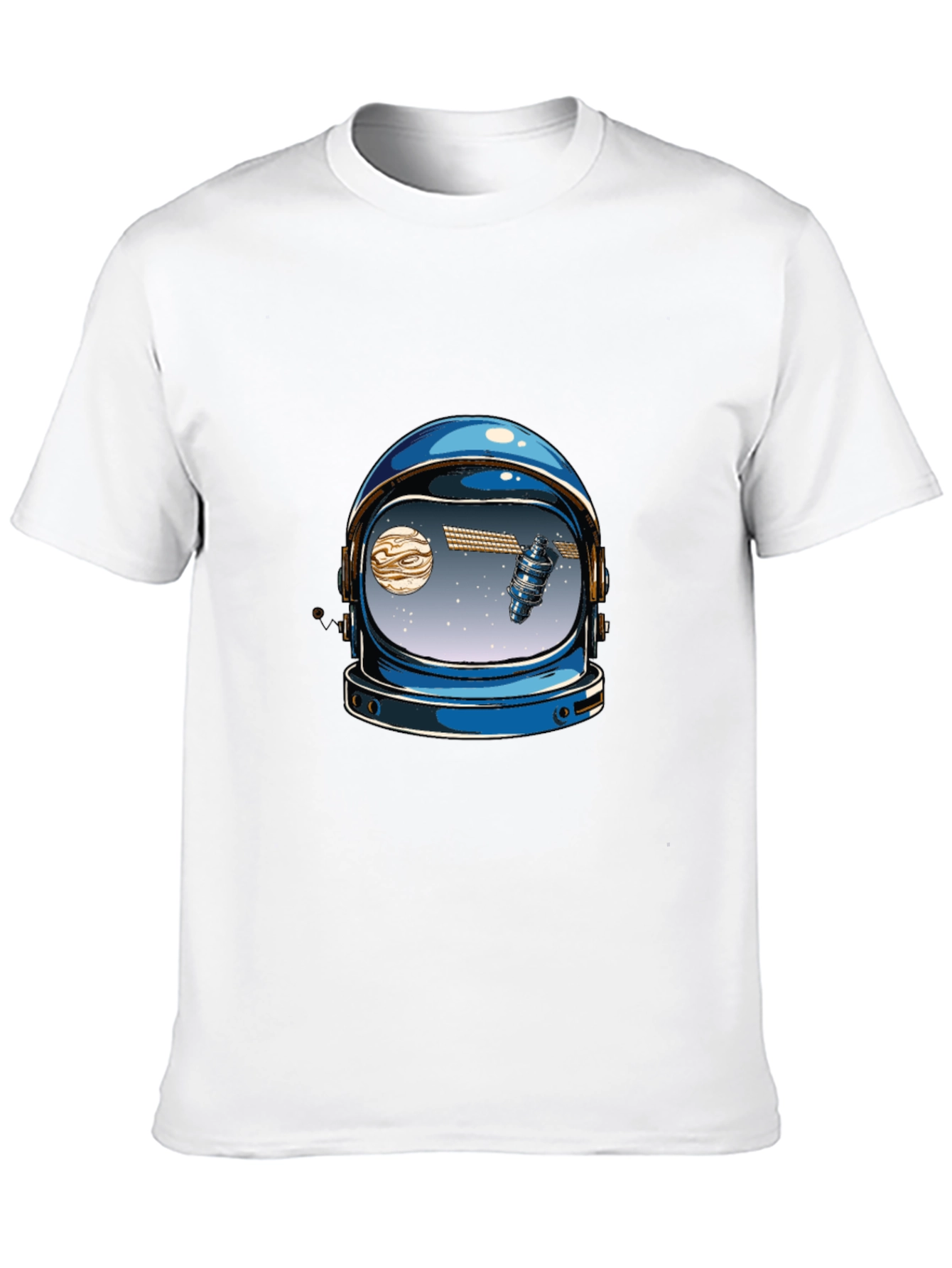 Astronaut Helmet Graphic Tee - Space Lover T-Shirt