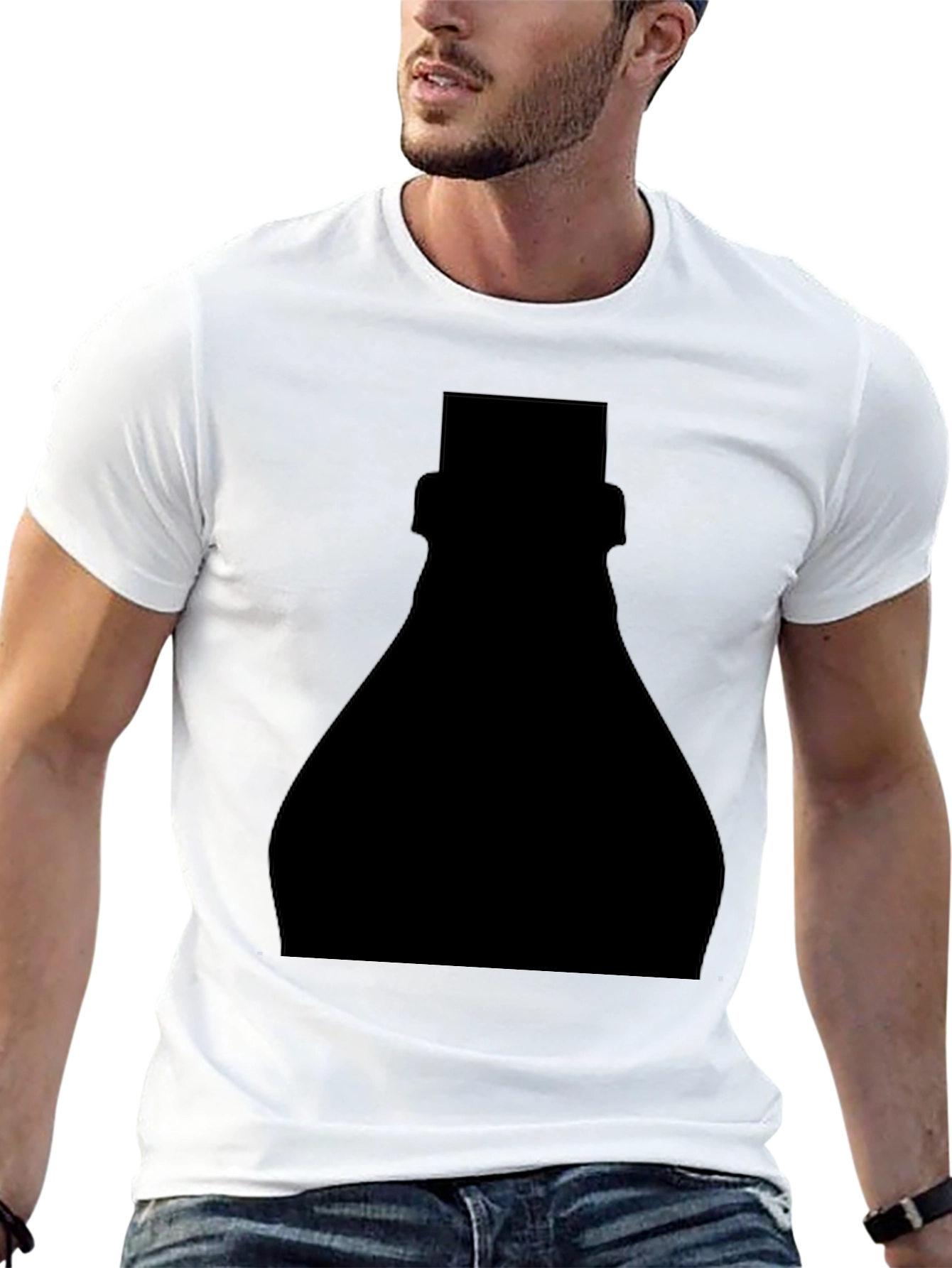 Mystery Silhouette Graphic Tee - Black
