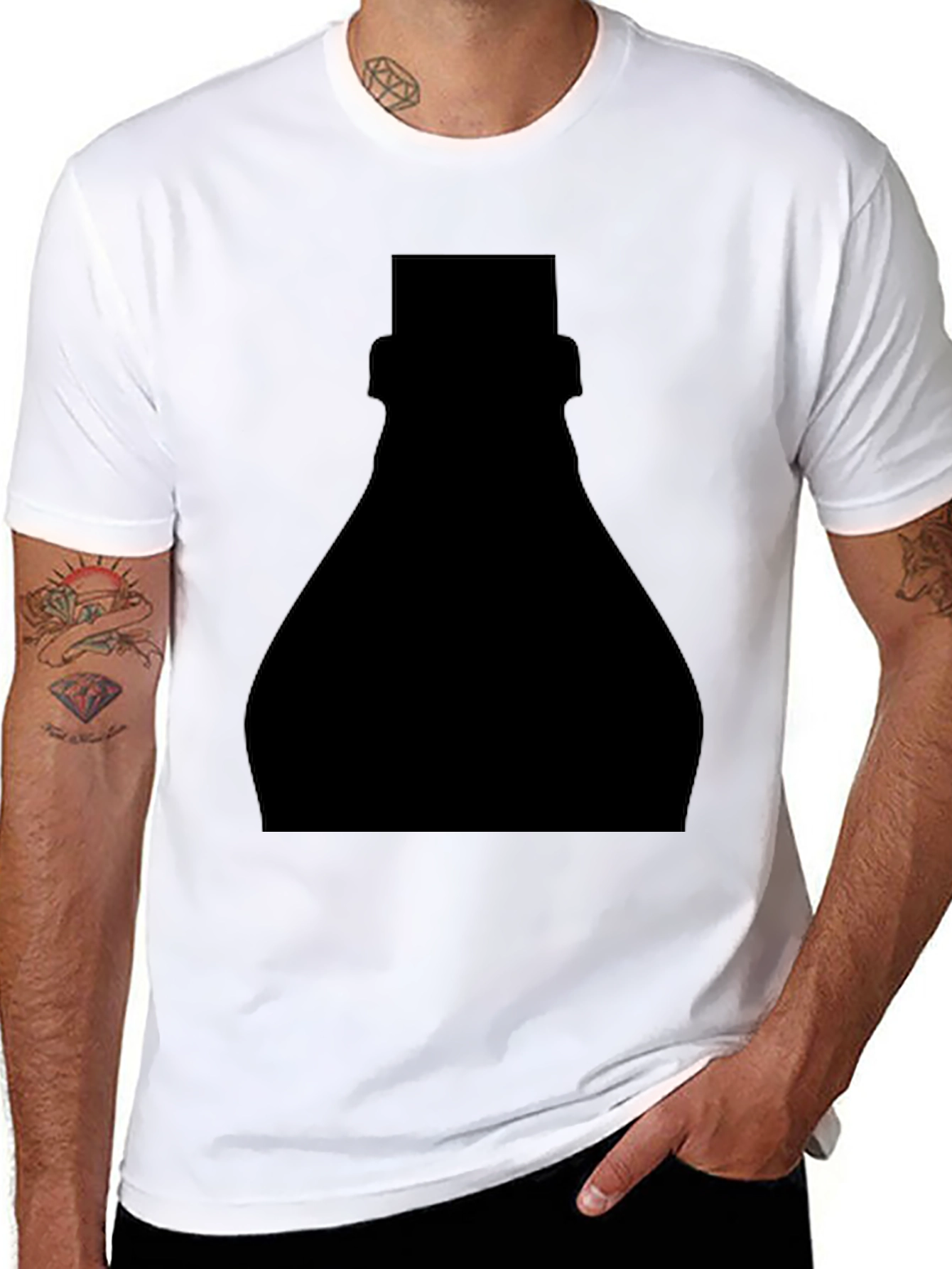 Mystery Silhouette Graphic Tee - Black
