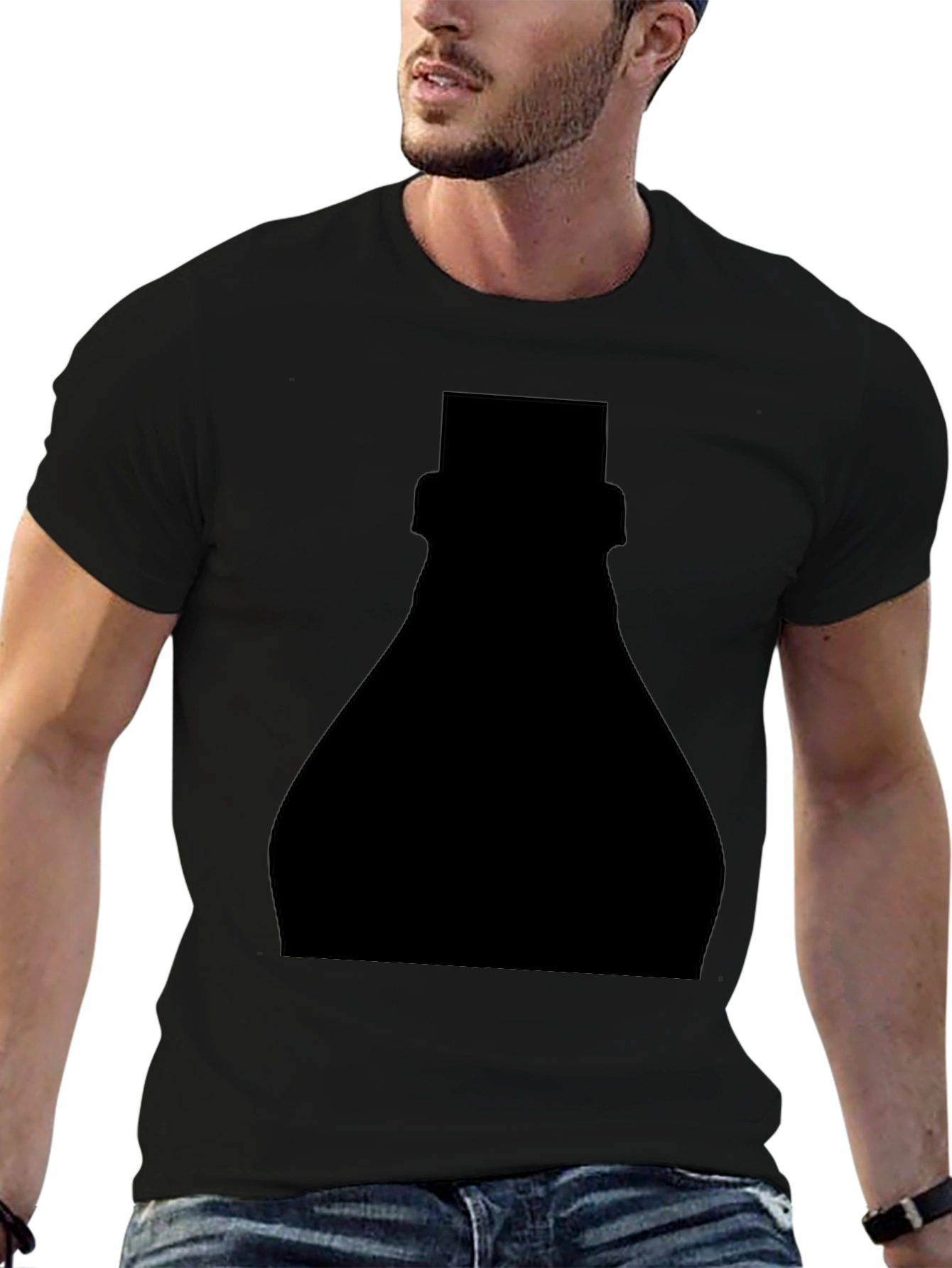 Mystery Silhouette Graphic Tee - Black
