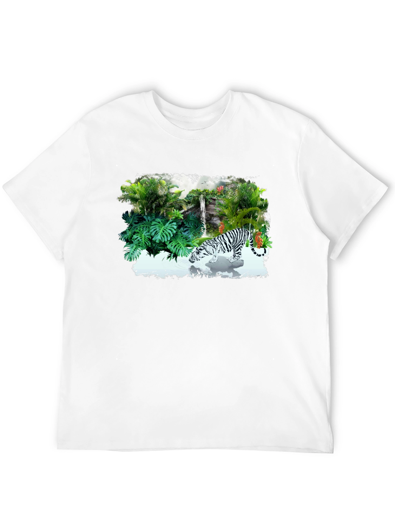 Jungle Tiger Graphic Tee - Black