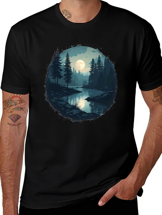 Moonlit Lake Graphic T-Shirt