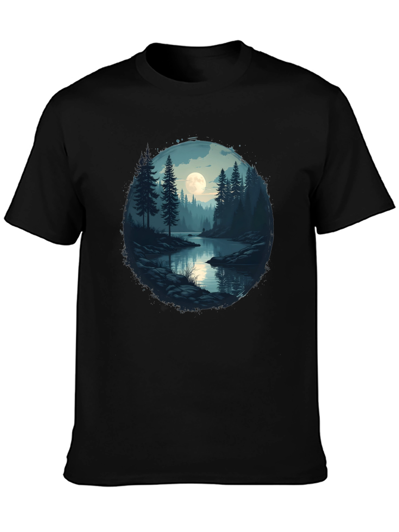 Moonlit Lake Graphic T-Shirt