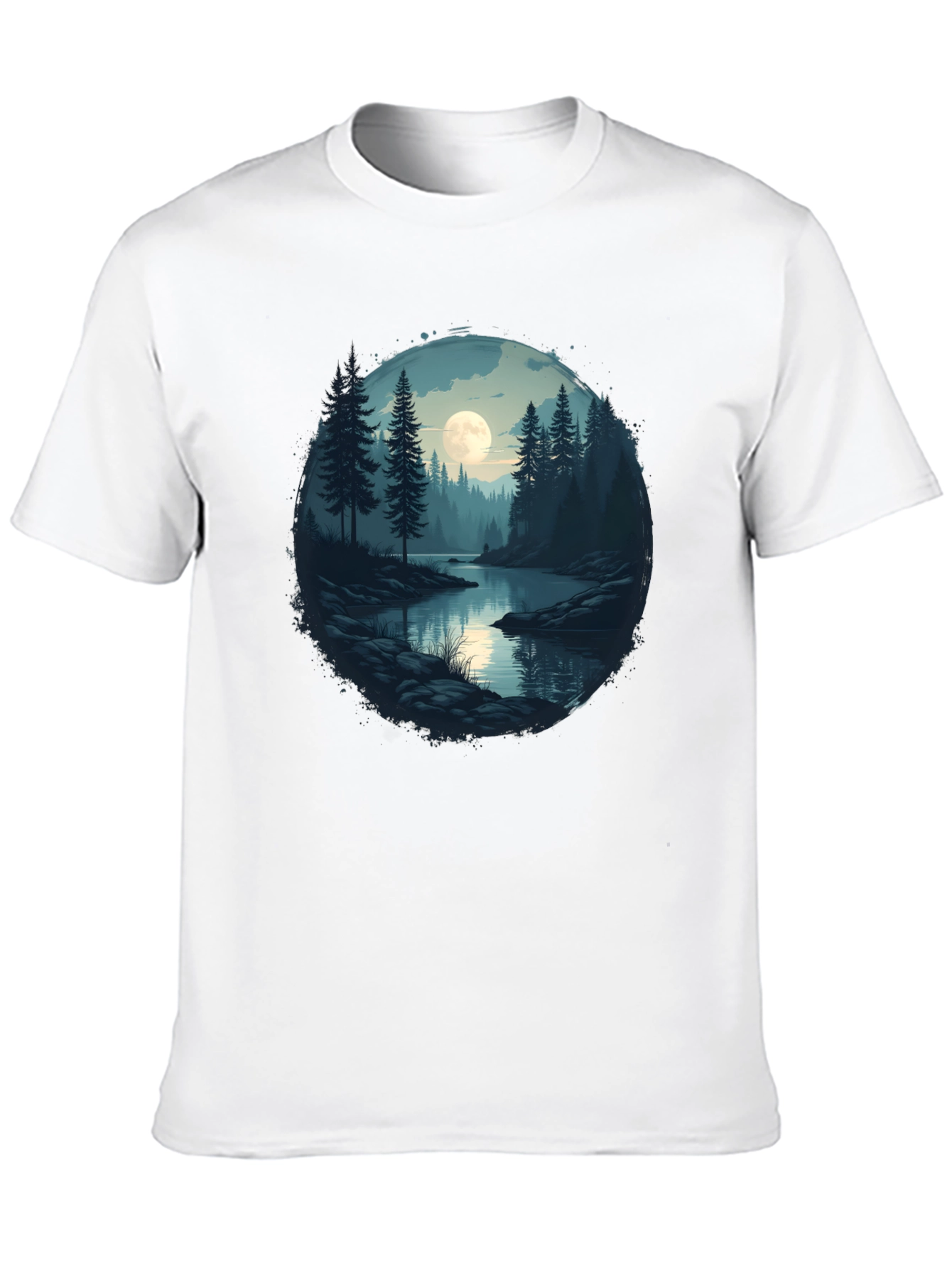 Moonlit Lake Graphic T-Shirt