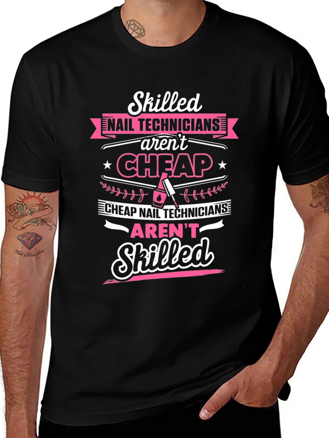 Skilled Nail Tech T-Shirt - Stylish Salon Apparel