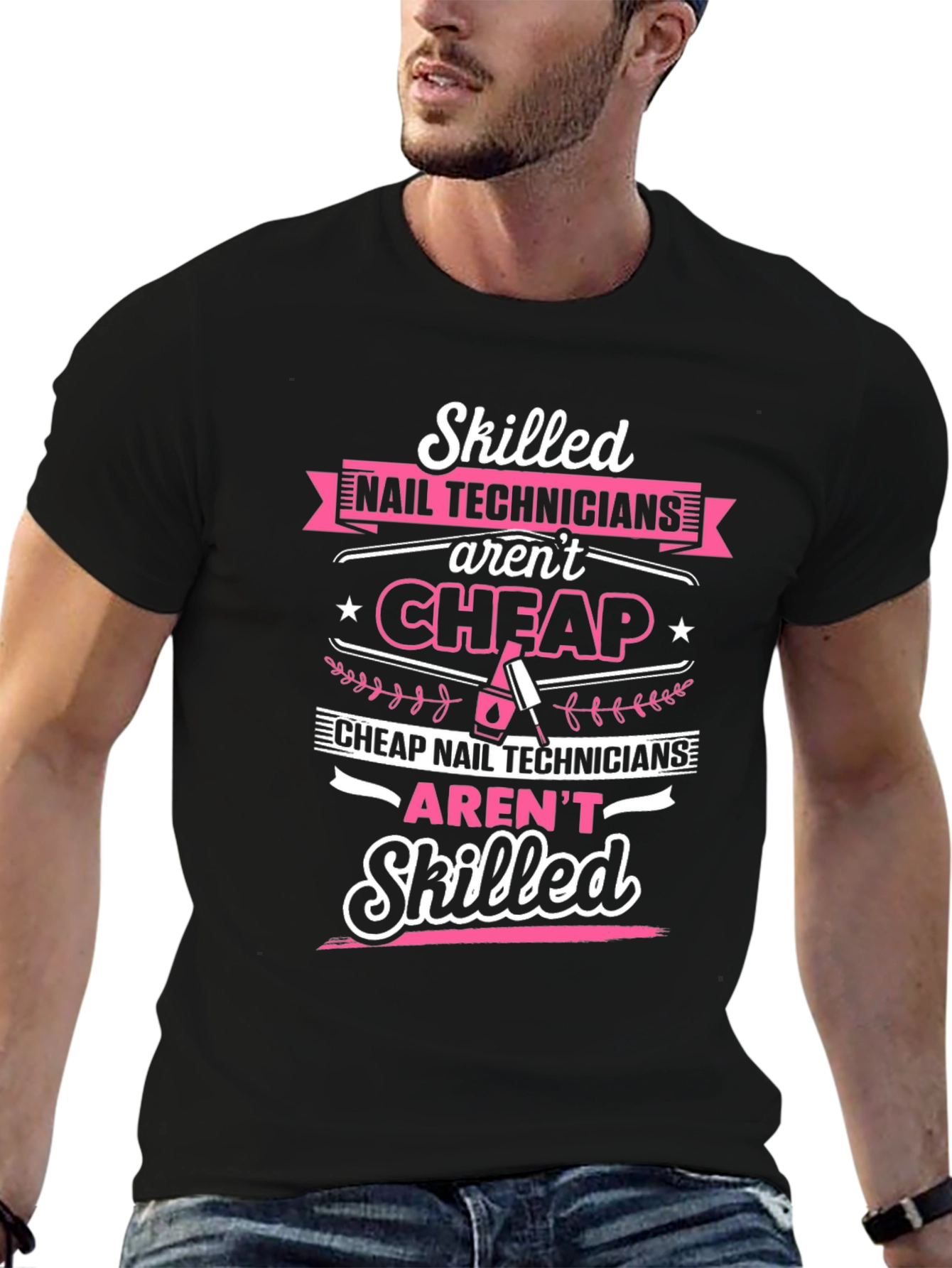 Skilled Nail Tech T-Shirt - Stylish Salon Apparel