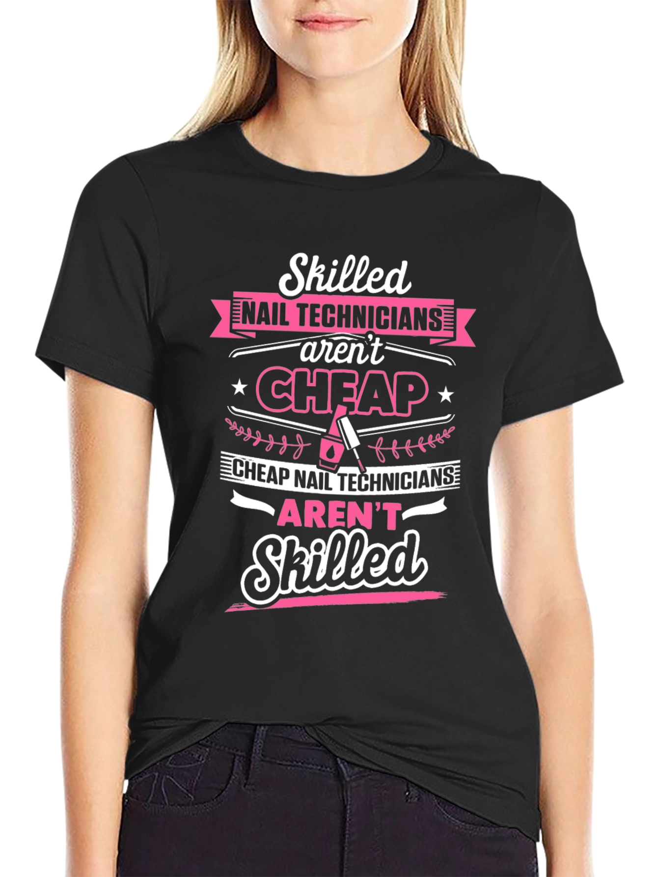 Skilled Nail Tech T-Shirt - Stylish Salon Apparel