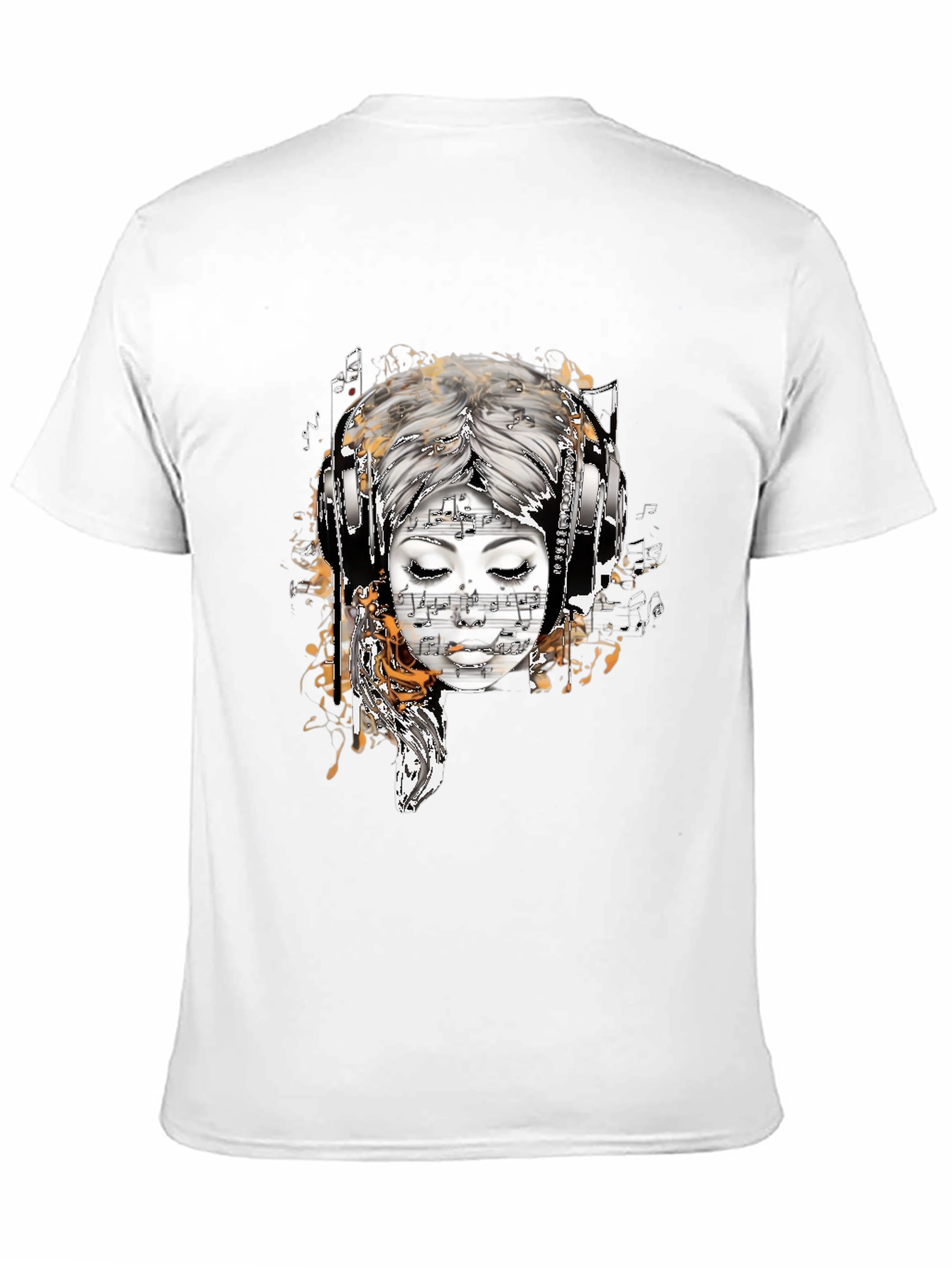 Musical Muse Graphic Tee - Black Cotton T-Shirt