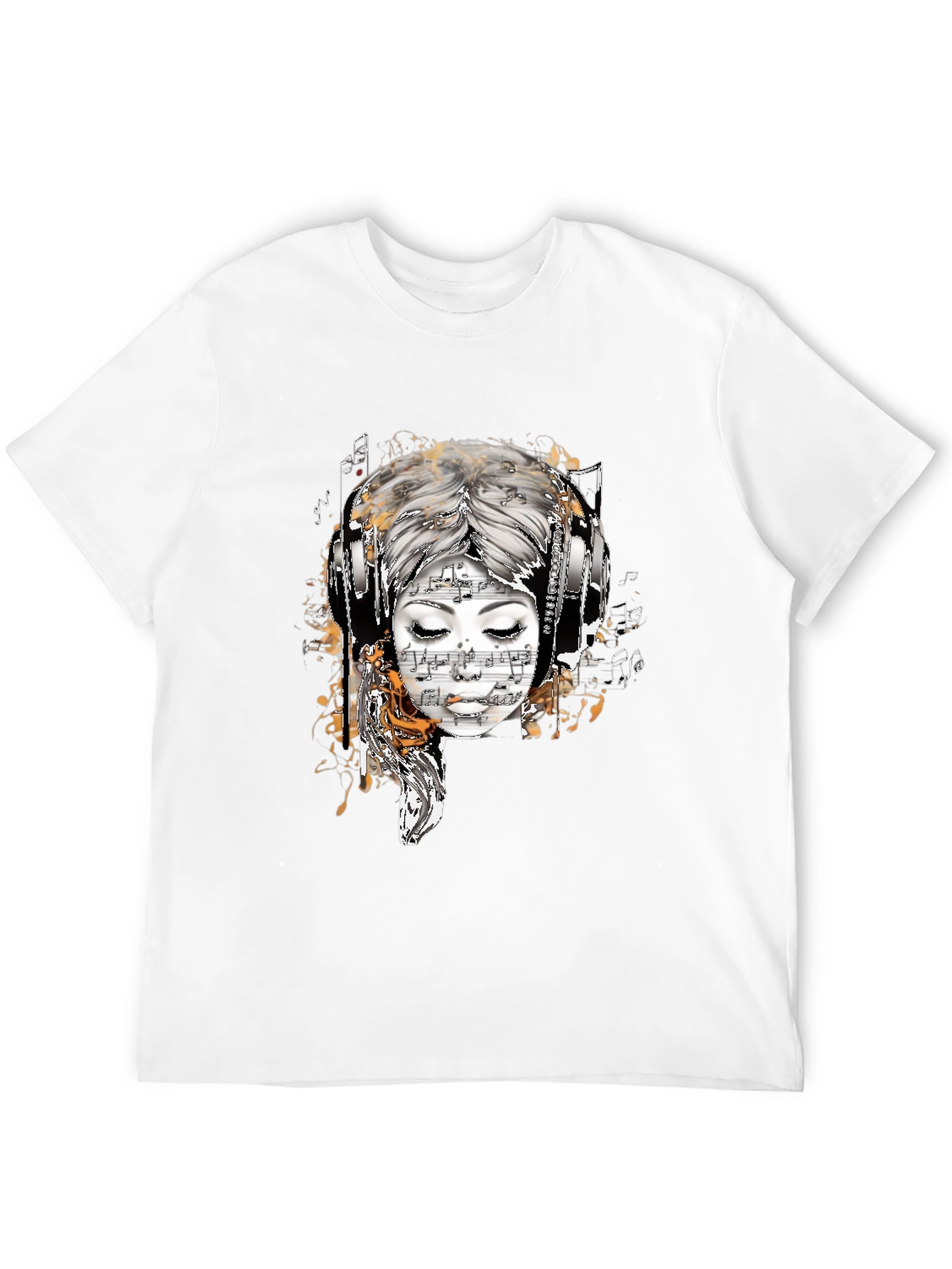 Musical Muse Graphic Tee - Black Cotton T-Shirt