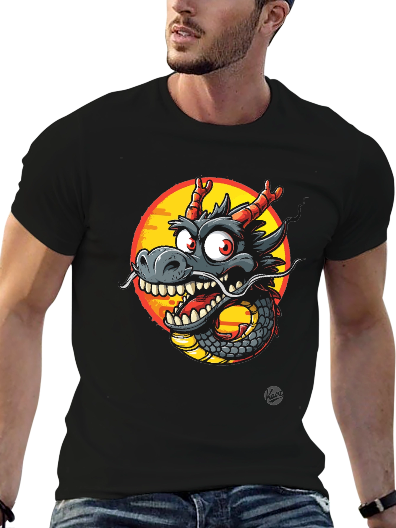 Dragon Graphic Tee - Mens Black T-Shirt