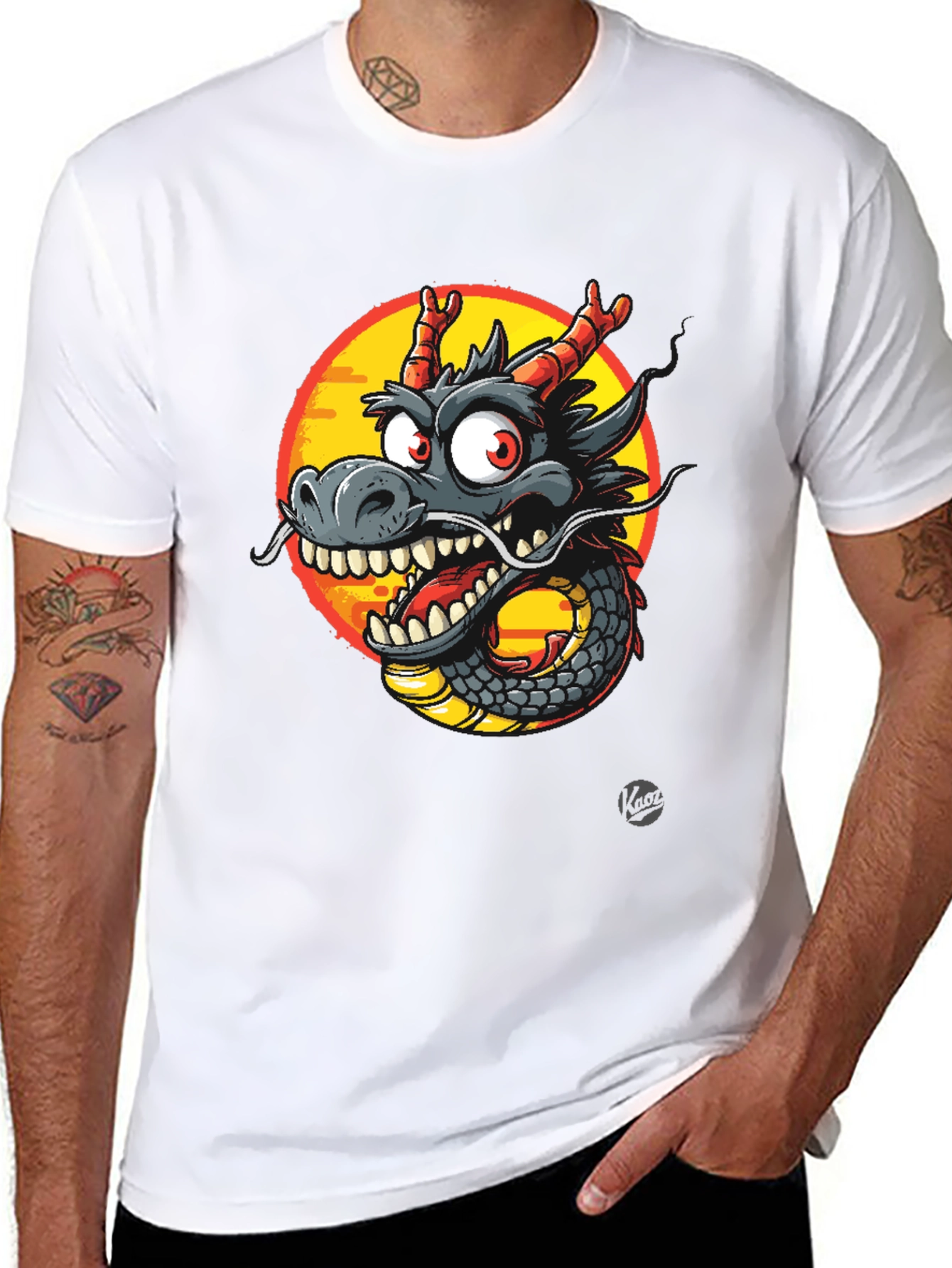 Dragon Graphic Tee - Mens Black T-Shirt