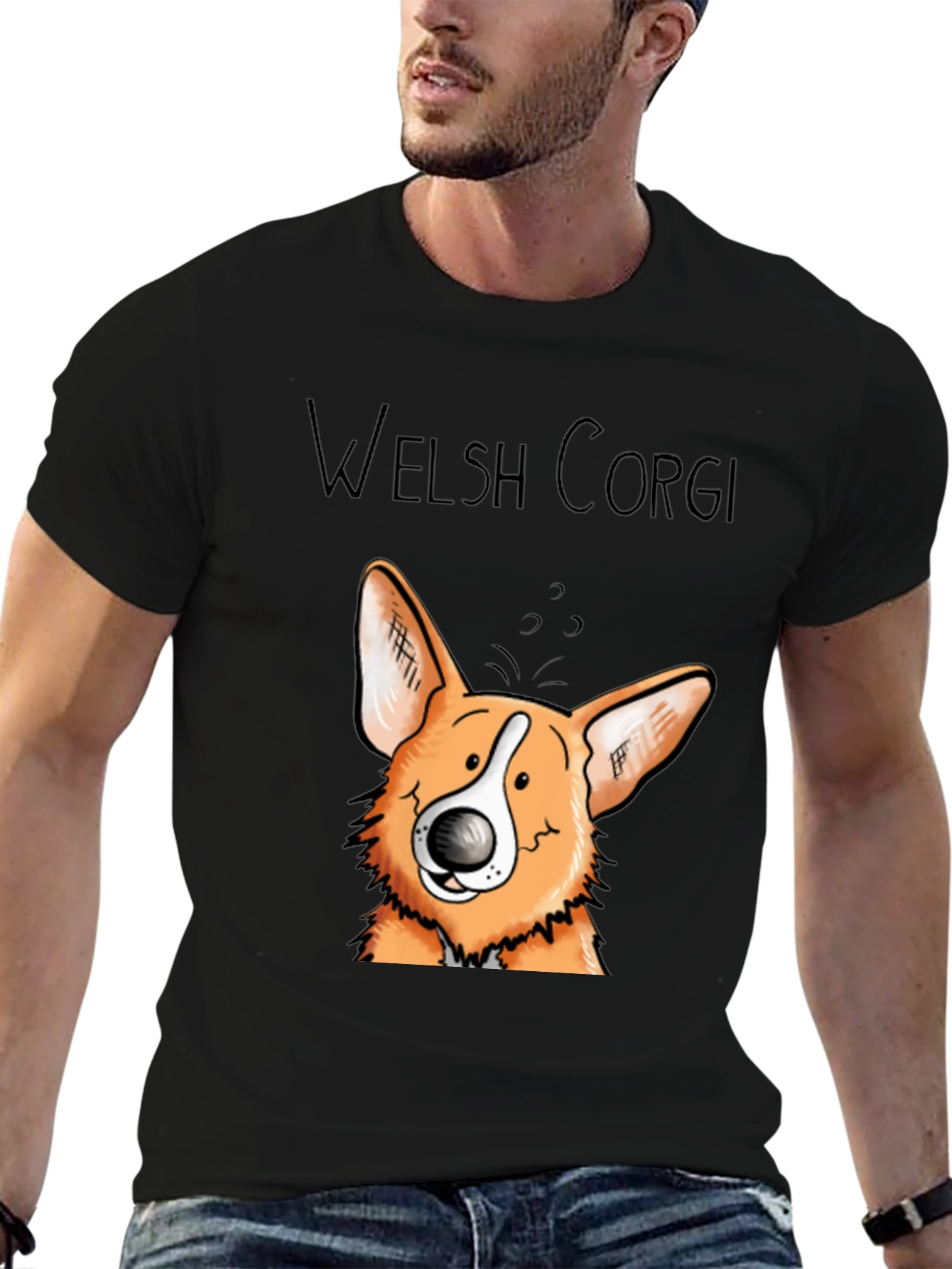 Welsh Corgi Cartoon Graphic T-Shirt