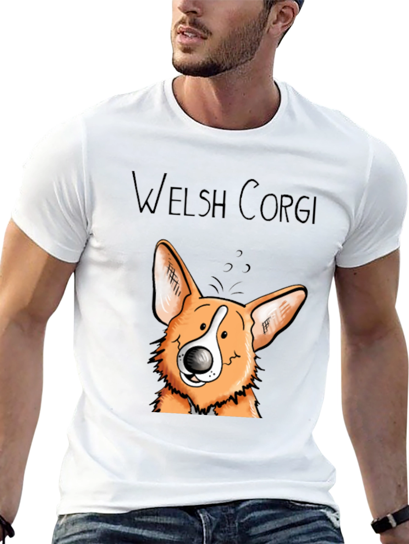 Welsh Corgi Cartoon Graphic T-Shirt