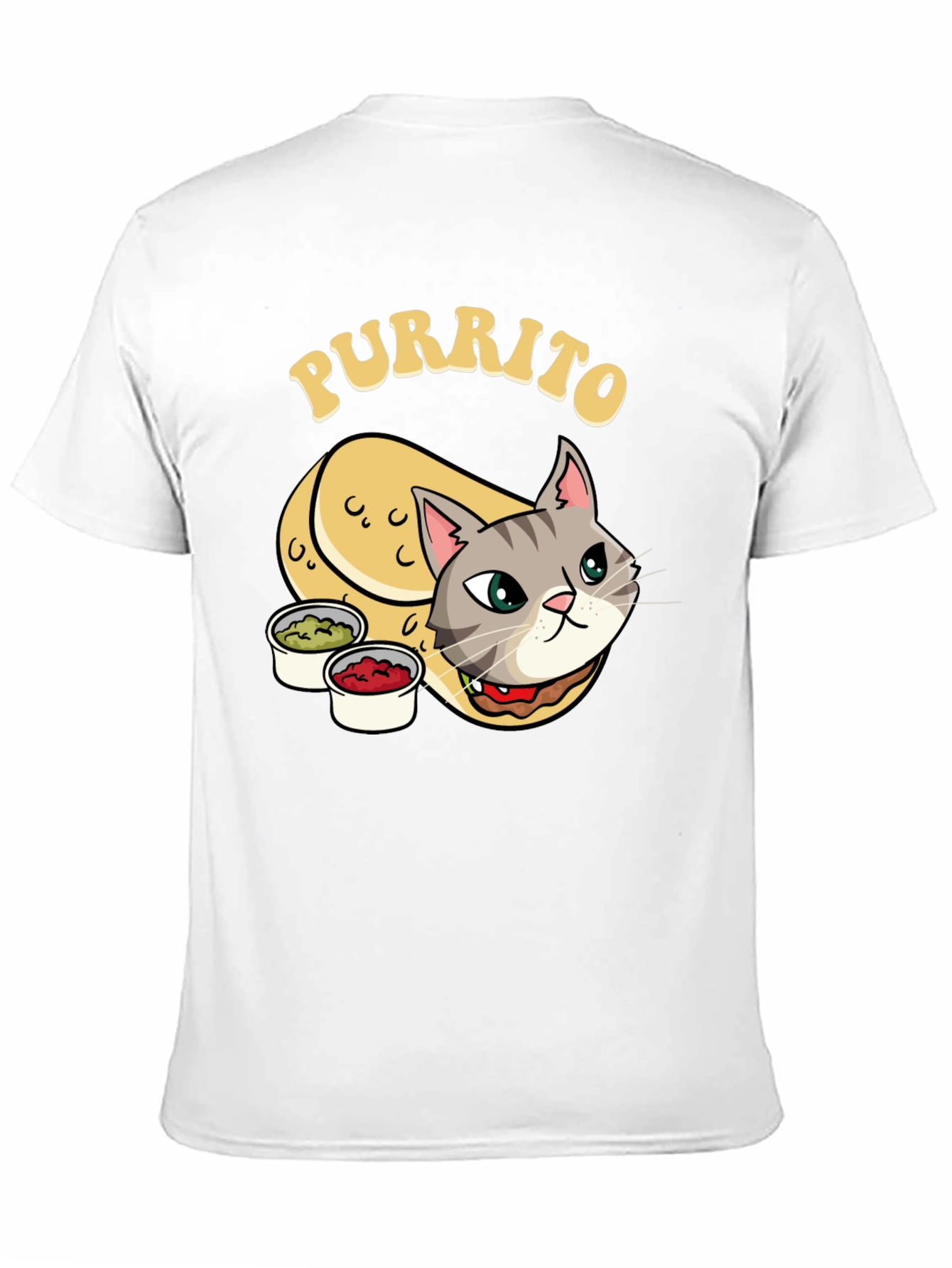 Purrito Cat T-Shirt - Novelty Cartoon Tee