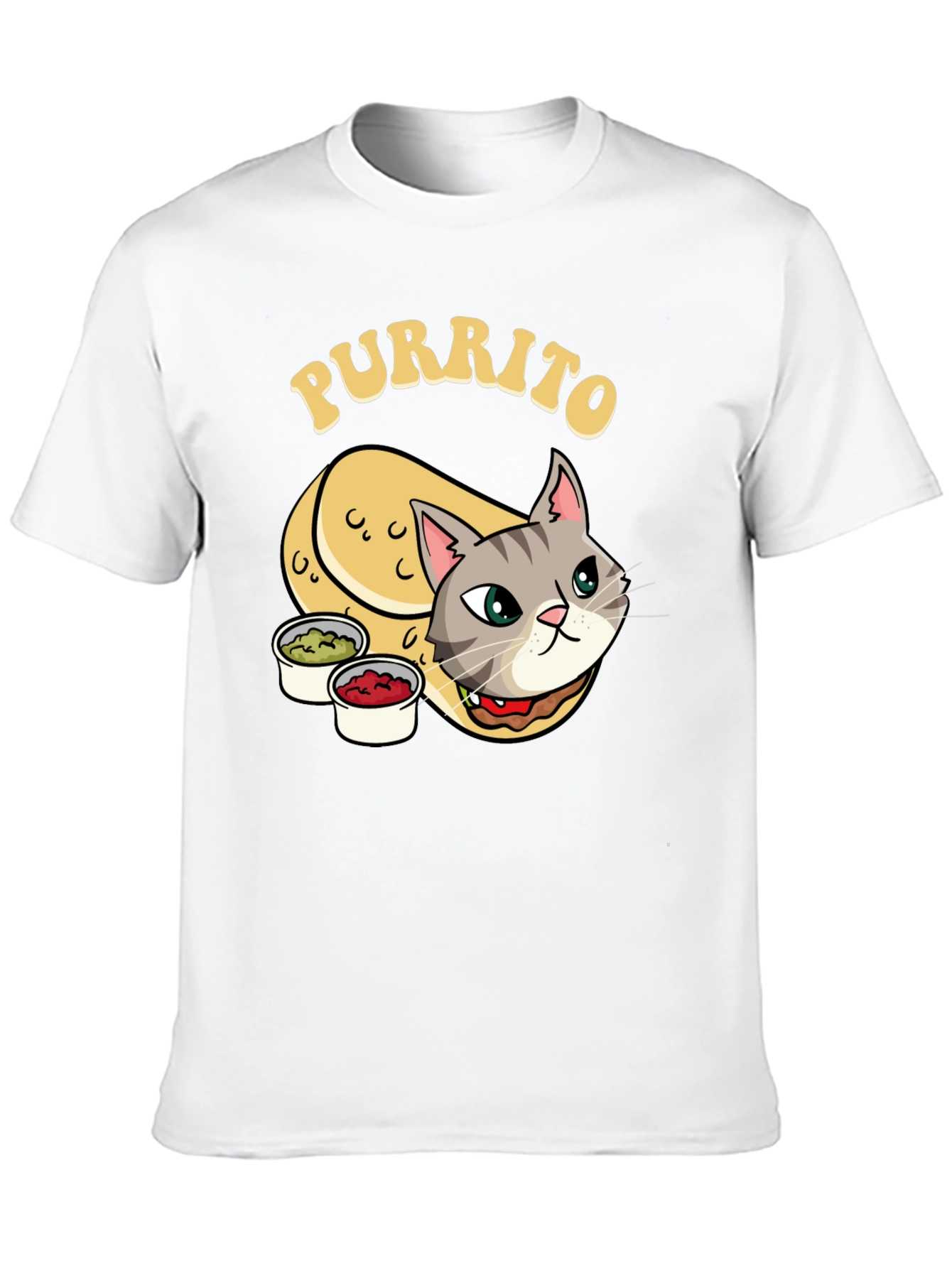 Purrito Cat T-Shirt - Novelty Cartoon Tee