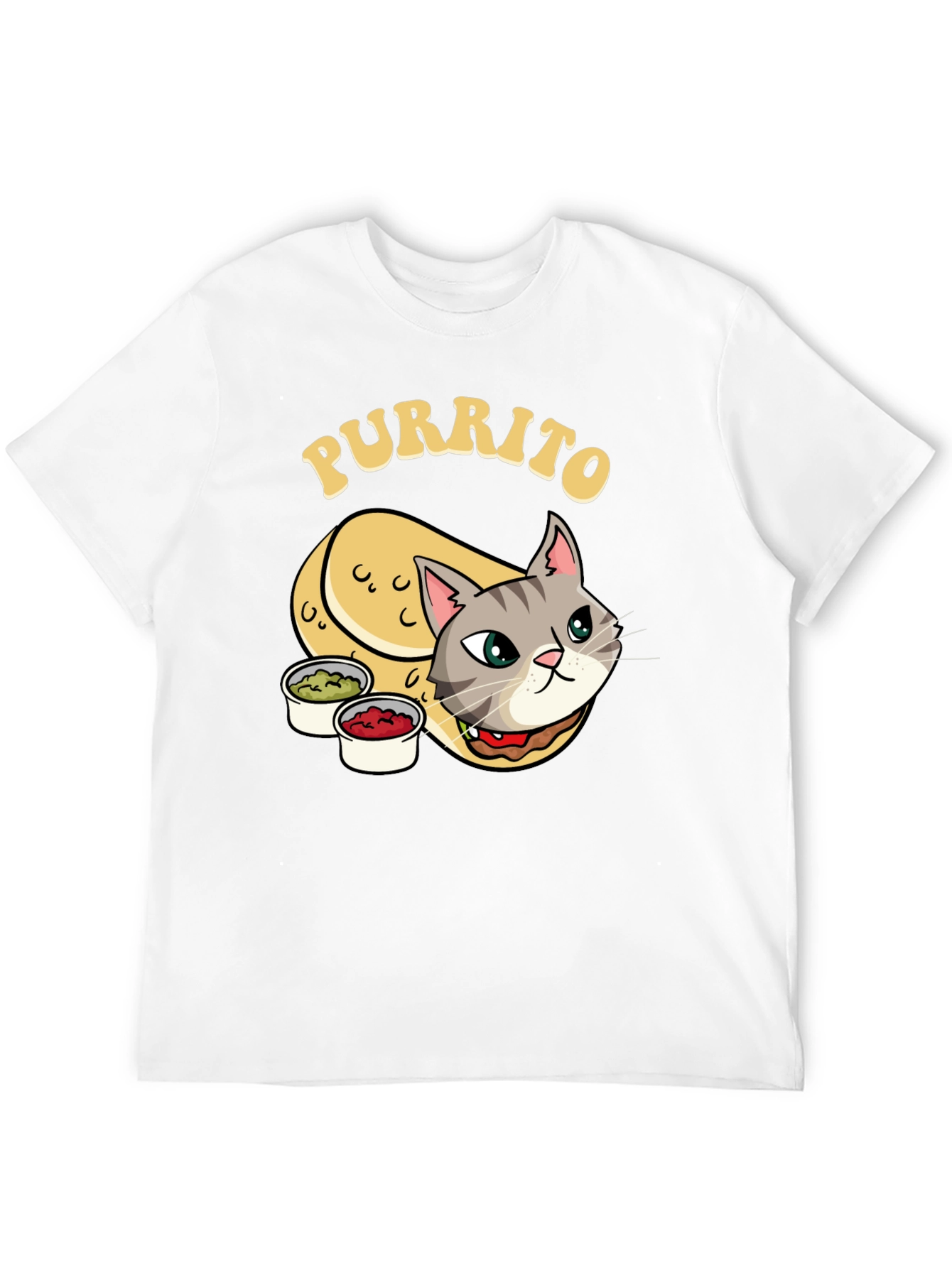 Purrito Cat T-Shirt - Novelty Cartoon Tee
