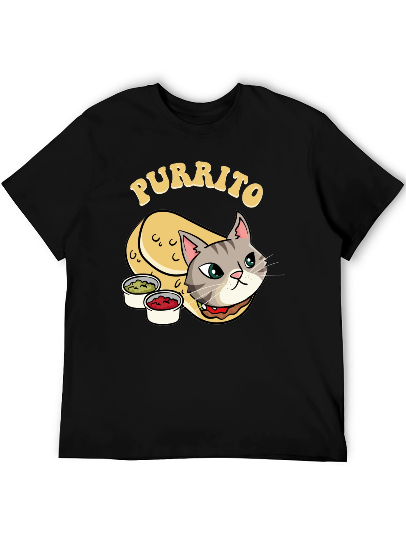 Purrito Cat T-Shirt - Novelty Cartoon Tee