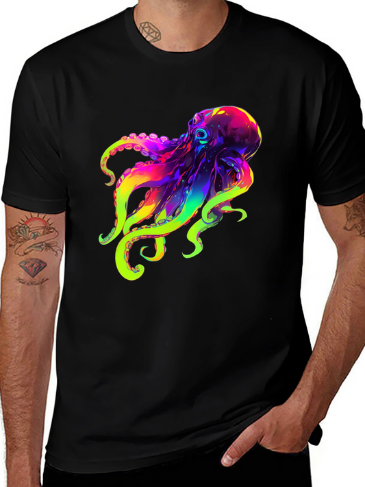 Colorful Octopus Graphic T-Shirt
