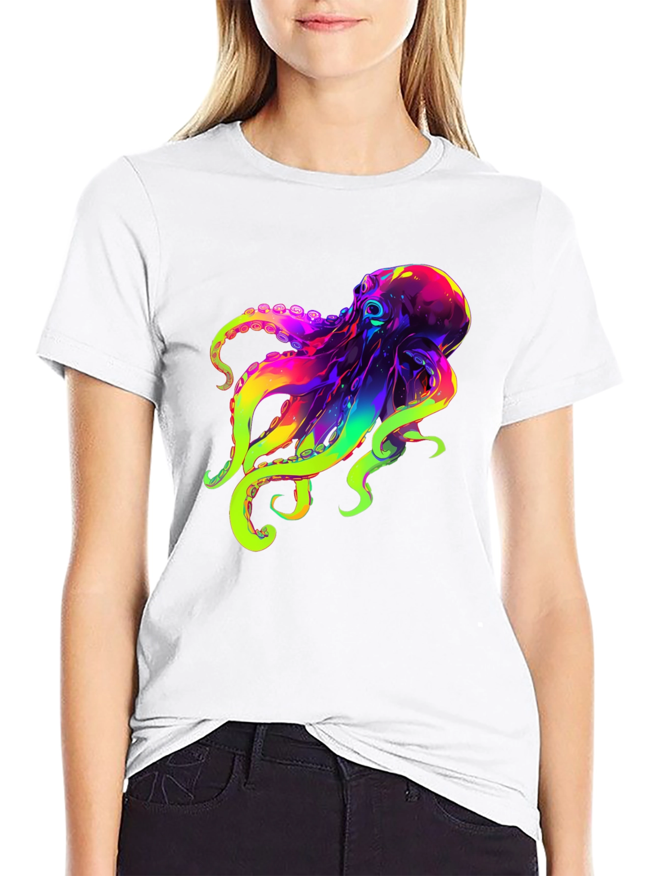 Colorful Octopus Graphic T-Shirt