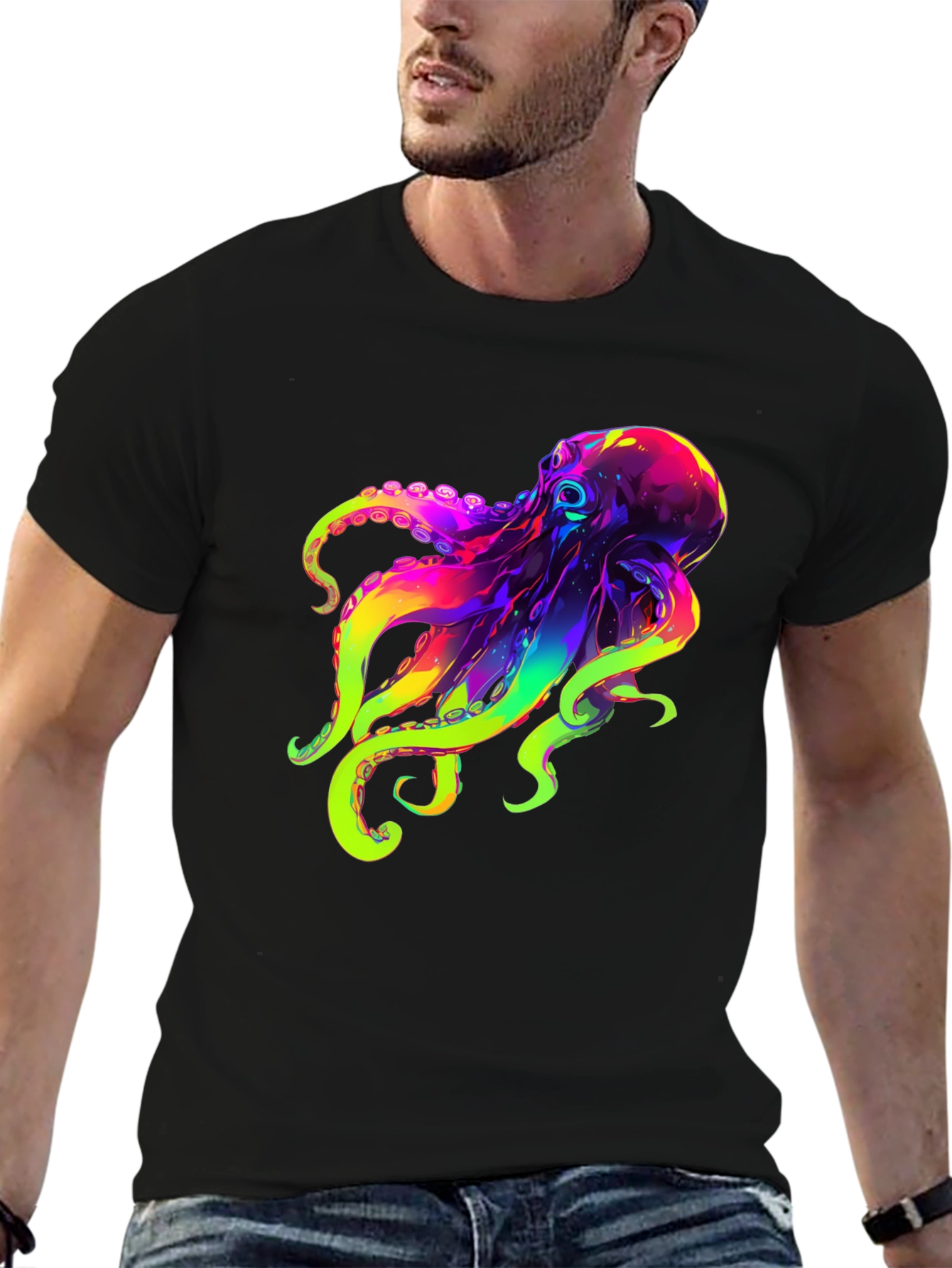 Colorful Octopus Graphic T-Shirt