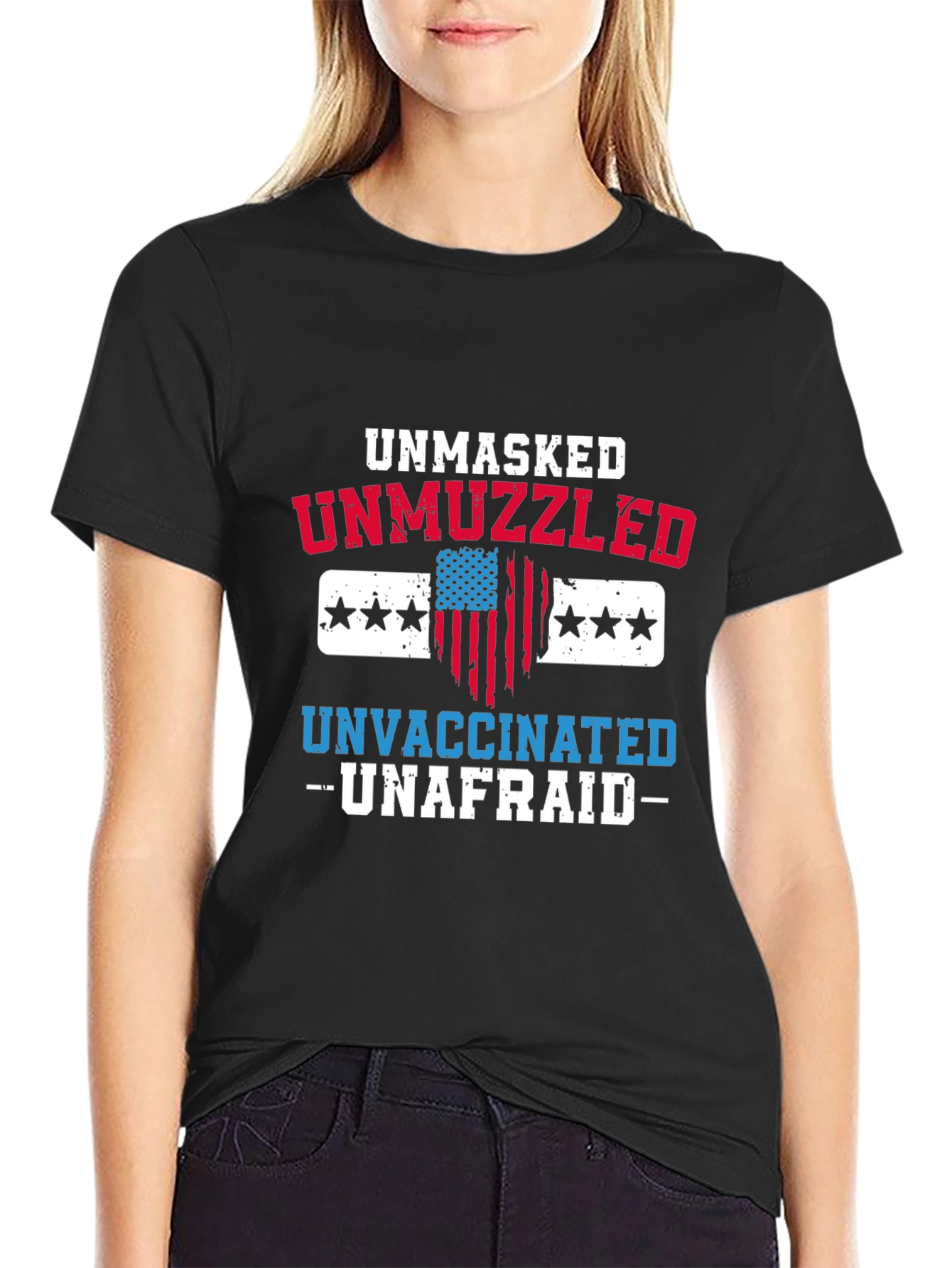 Unmasked Unmuzzled Unvaccinated T-Shirt