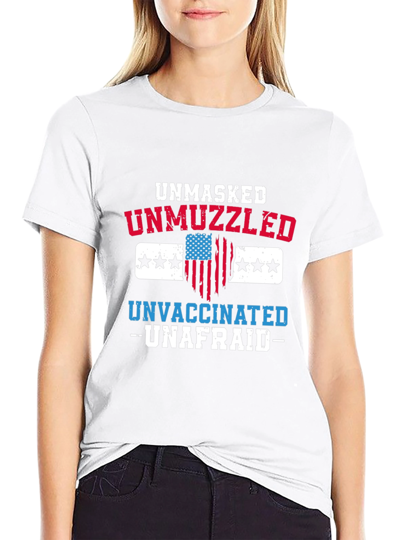 Unmasked Unmuzzled Unvaccinated T-Shirt