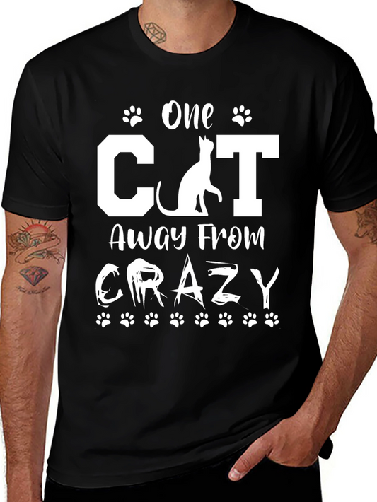 One Cat Away From Crazy Graphic T-Shirt