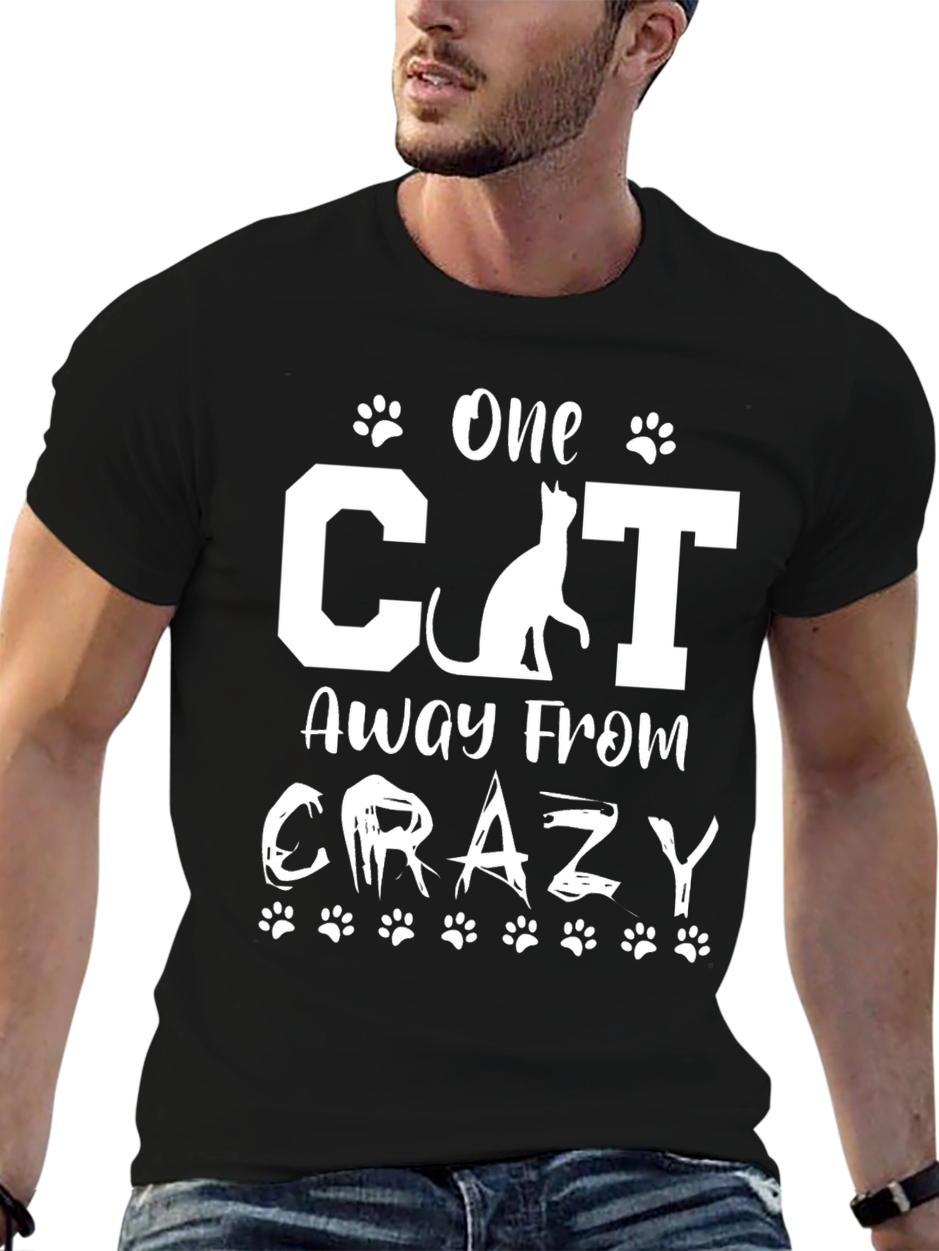 One Cat Away From Crazy Graphic T-Shirt