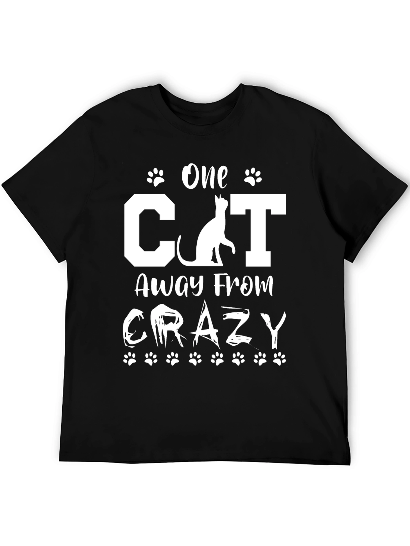 One Cat Away From Crazy Graphic T-Shirt
