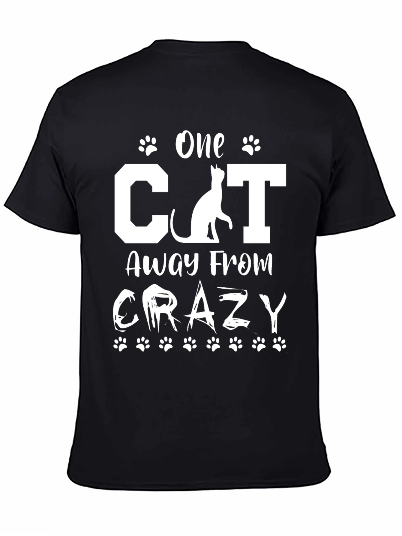 One Cat Away From Crazy Graphic T-Shirt