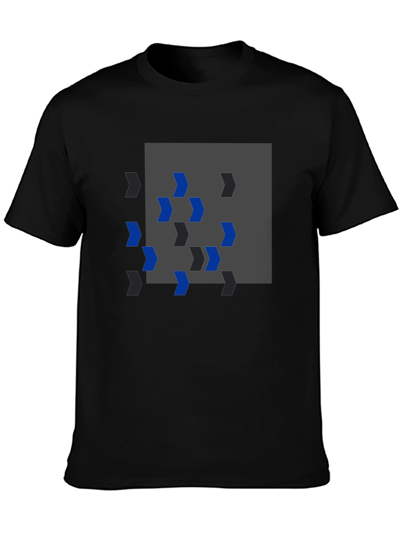 Abstract Arrow Graphic Black T-Shirt