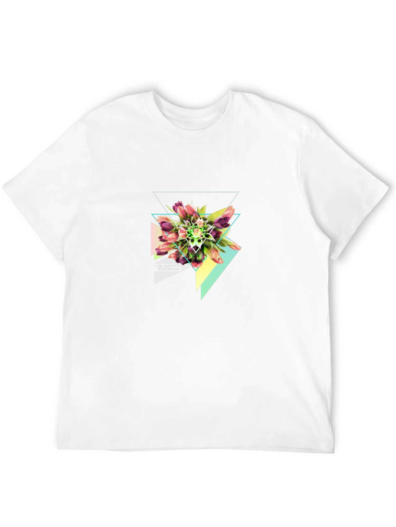Geometric Floral T-Shirt - Modern Graphic Tee