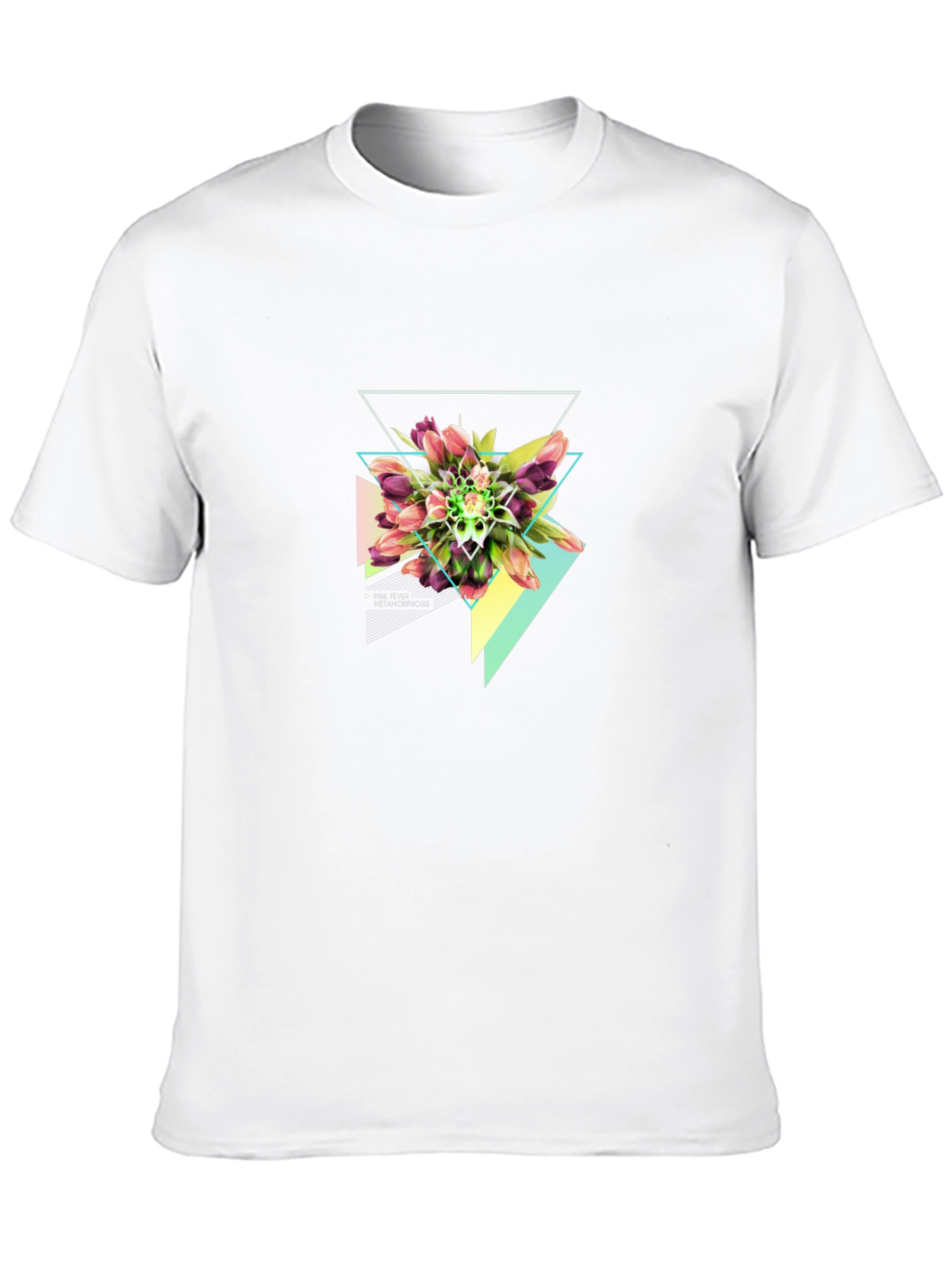 Geometric Floral T-Shirt - Modern Graphic Tee