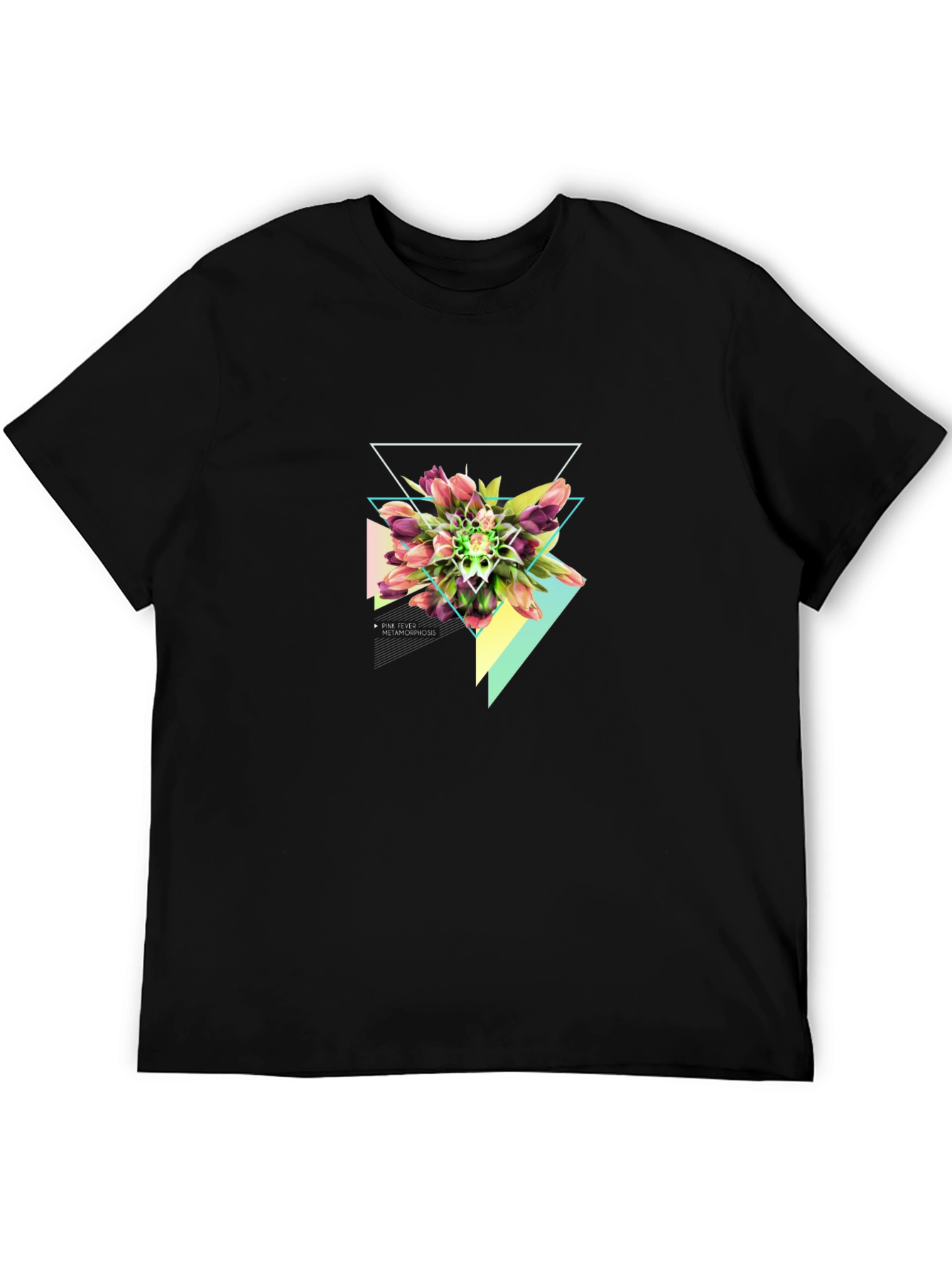 Geometric Floral T-Shirt - Modern Graphic Tee